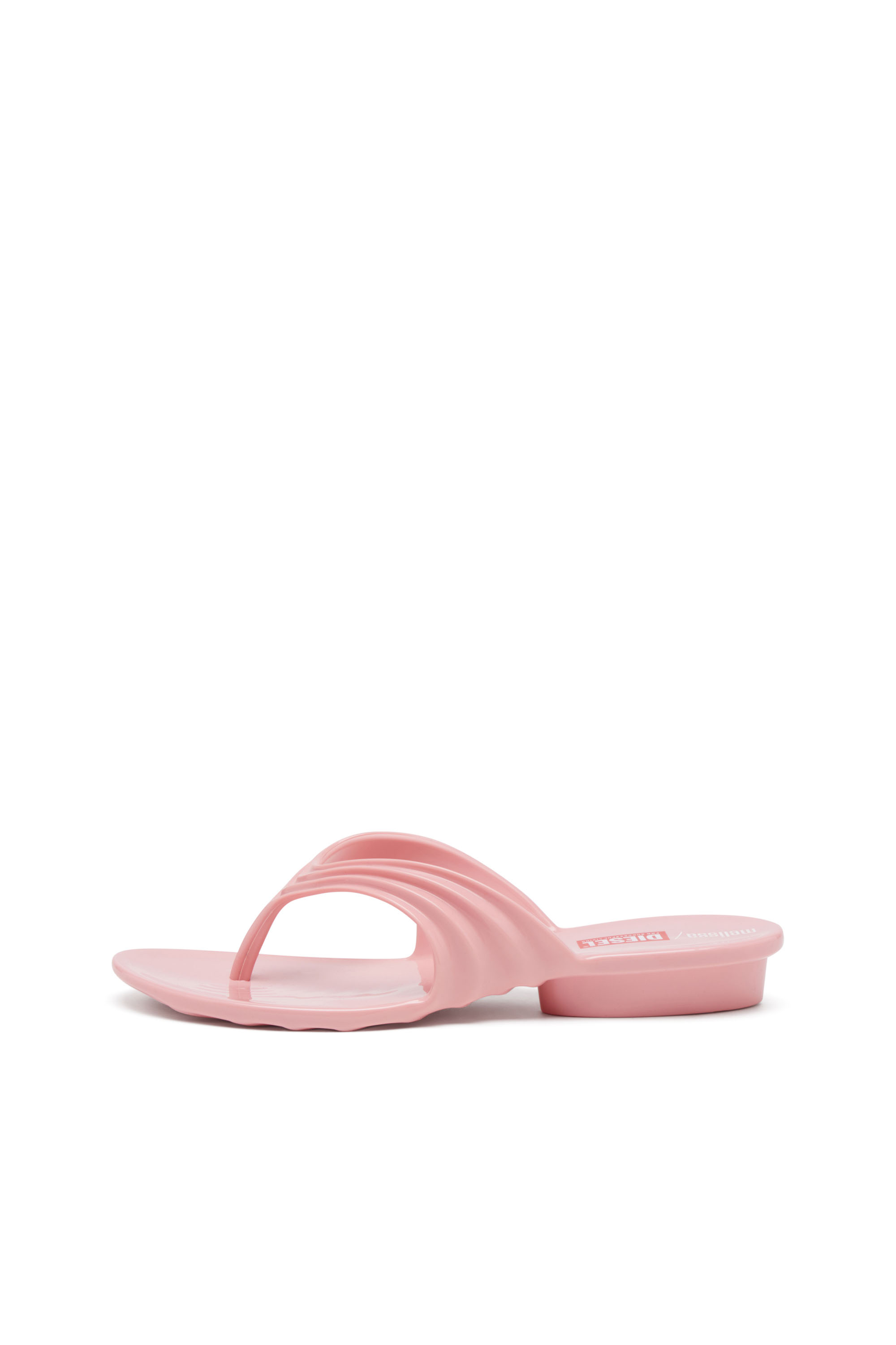 Diesel - MELISSA QUANTUM THONG, Female's Sculptural flip-flops in Melflex® in ピンク / ホワイト - 3
