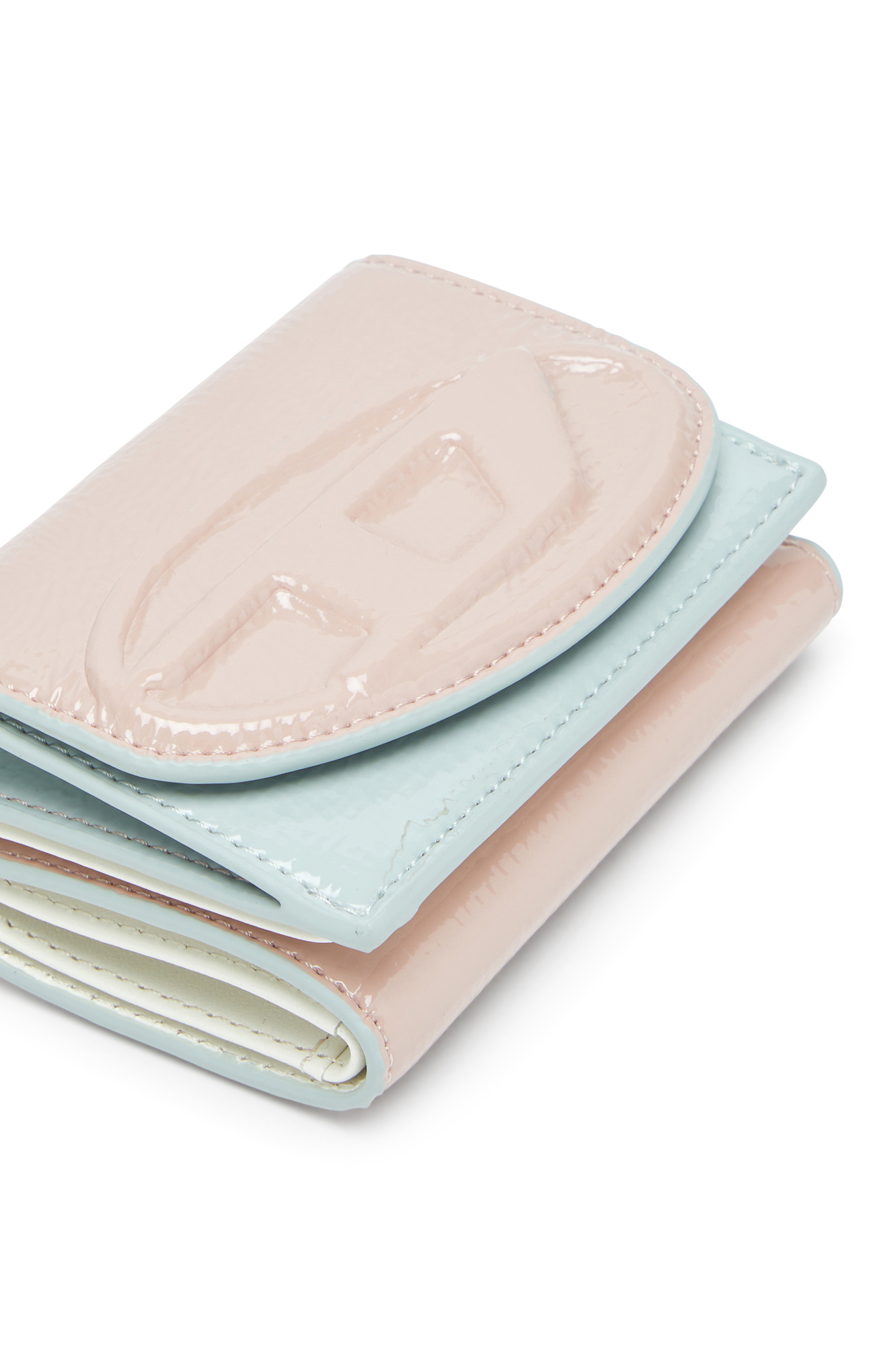 Diesel - 1DR TRI FOLD COIN XS II, Female's 三つ折りウォレット in ピンク / ホワイト - 4