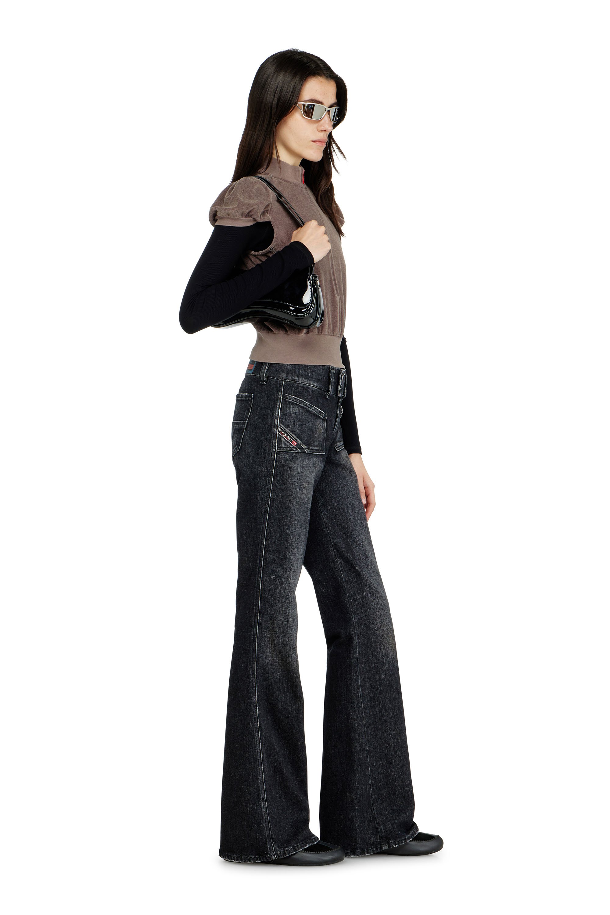 Diesel - Female's Bootcut Jeans D-Hush 09N50, ブラック/ダークグレー - 2