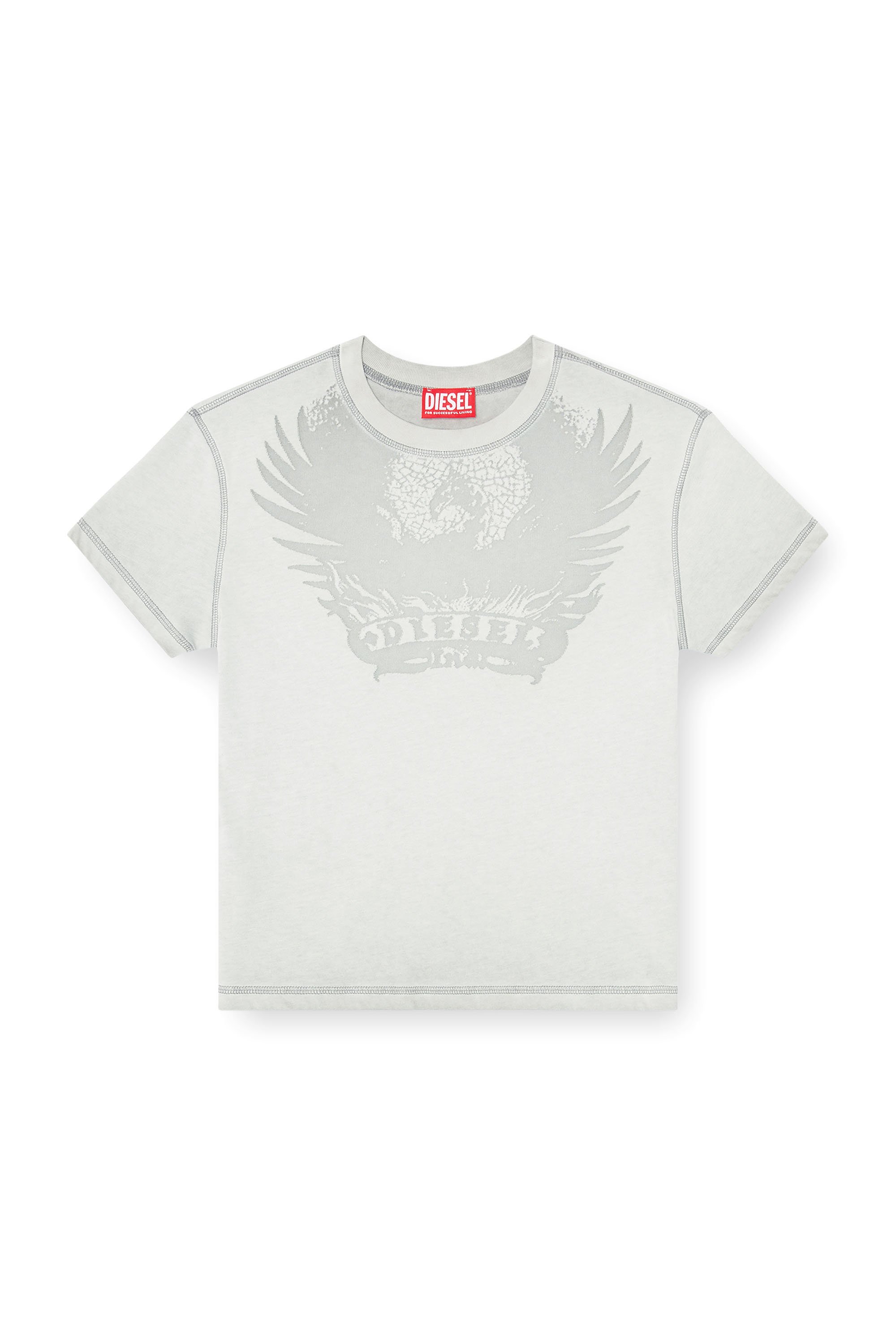 Diesel - T-ILA-AA7, Female's Tシャツ in ライトグレー - 4