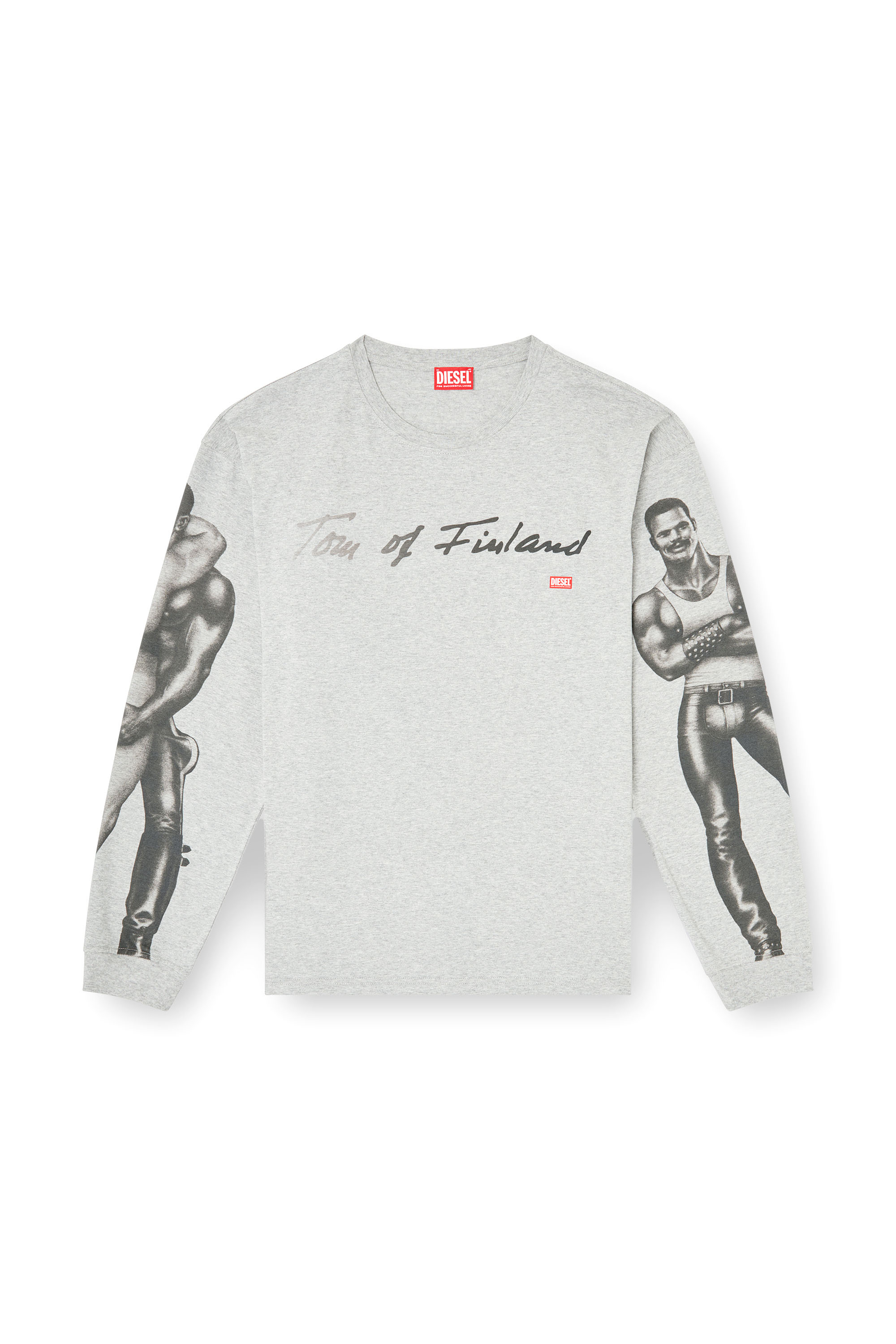 Diesel - PR-T-BOXT-LS-TOM25, Unisex's Long-sleeve T-shirt with graphic print in グレー - 2