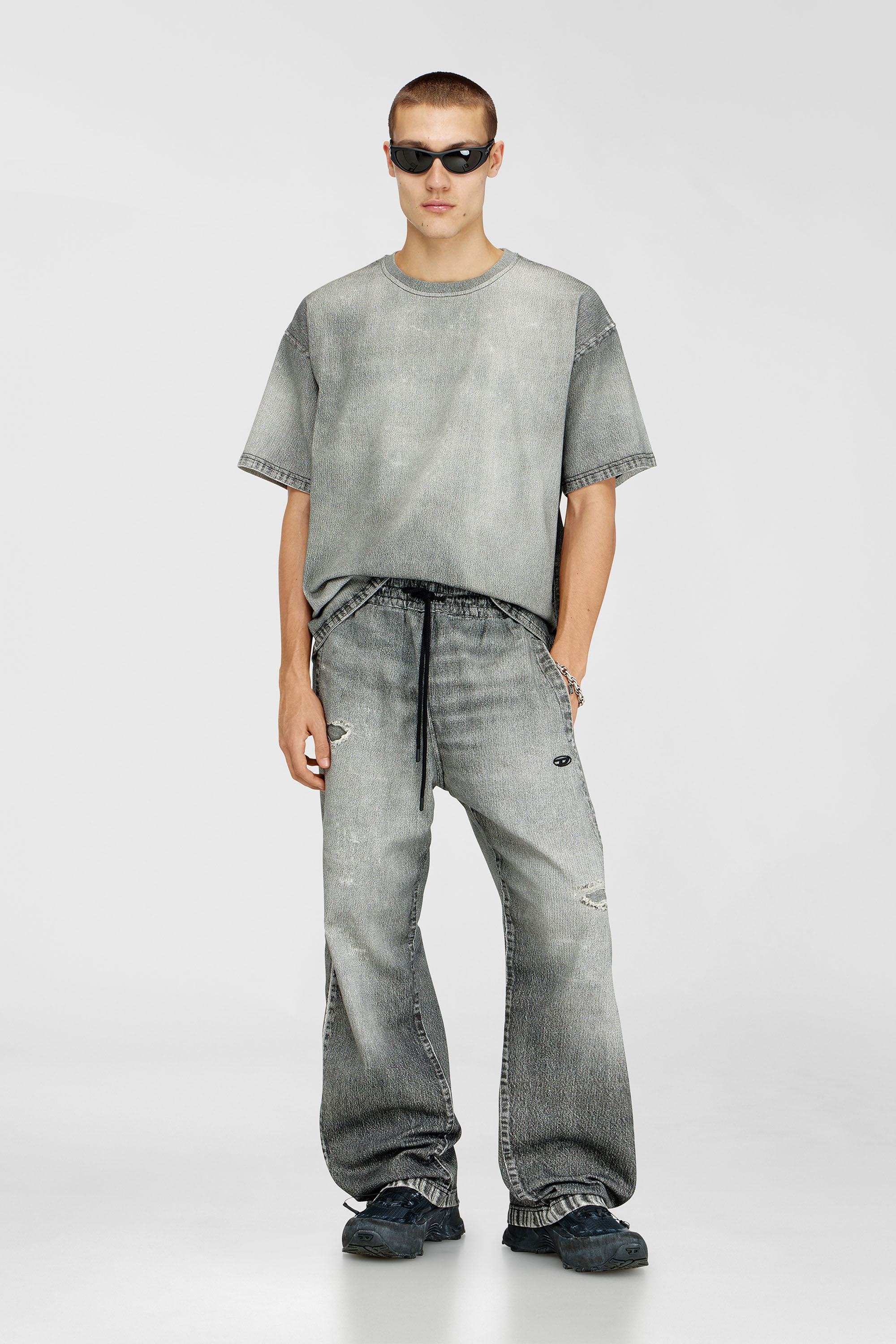 Diesel - Unisex's Relaxed D-Martyans Track Denim 068US, グレー - 2