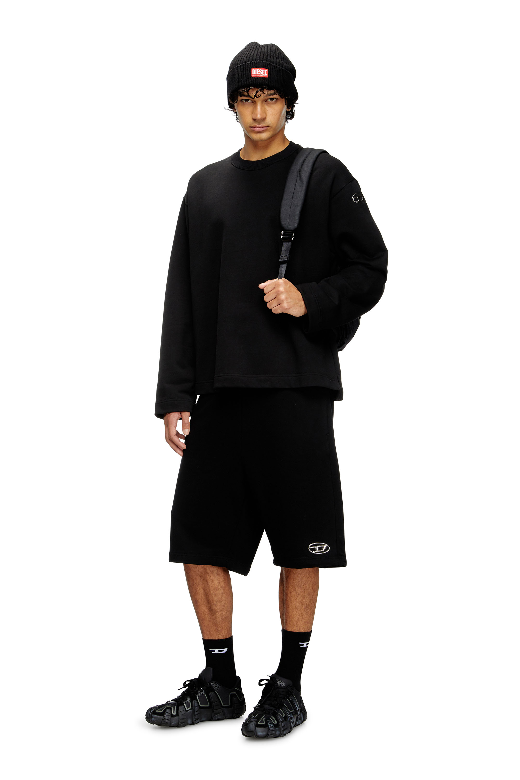 Diesel - S-MACSIS-OD, Male's プルオーバースウェット in ブラック - 1