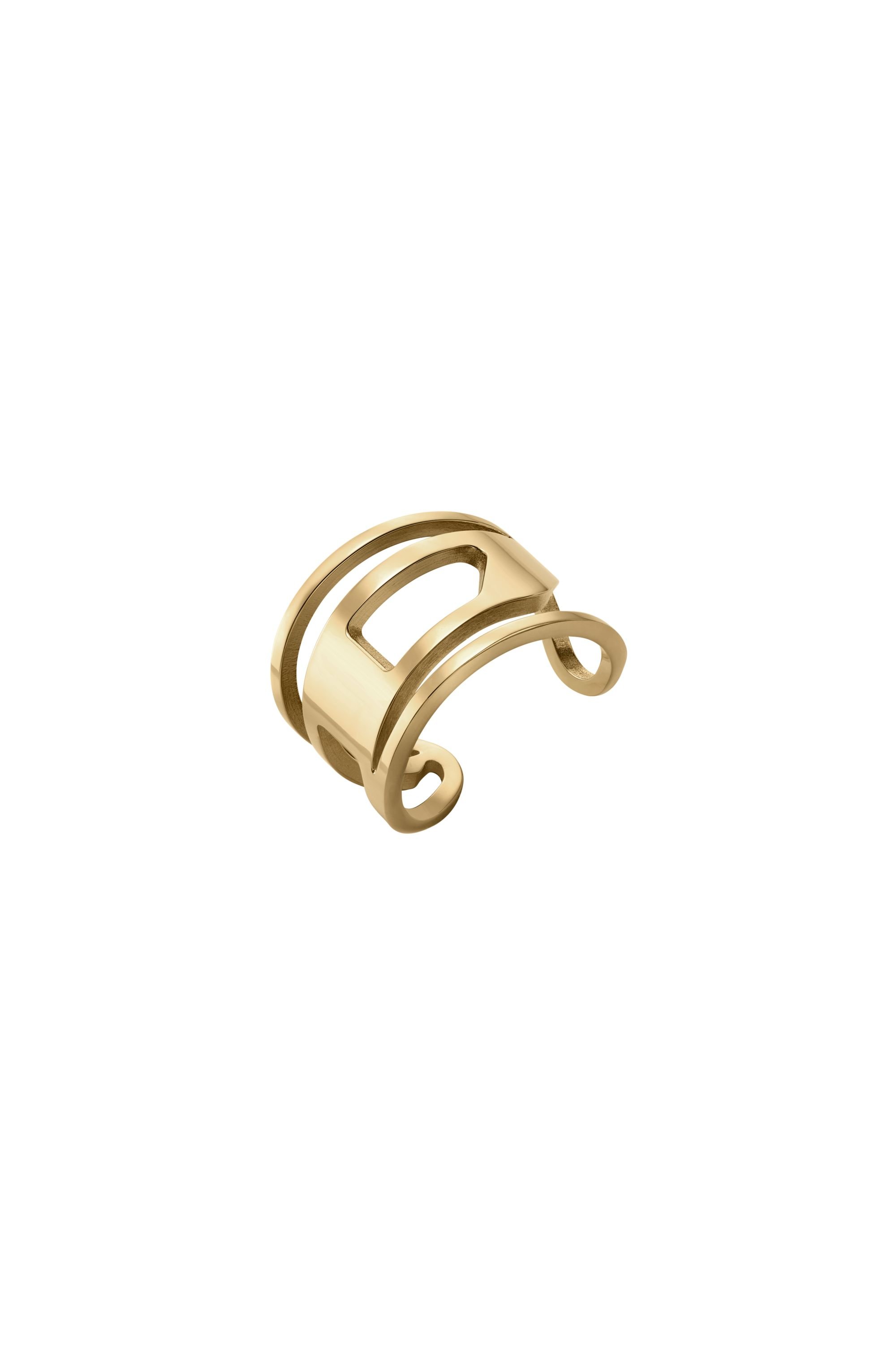 Diesel - DX1569710 JEWEL, Unisex's Gold-Tone Stainless Steel Band Ring in ゴールド - 1