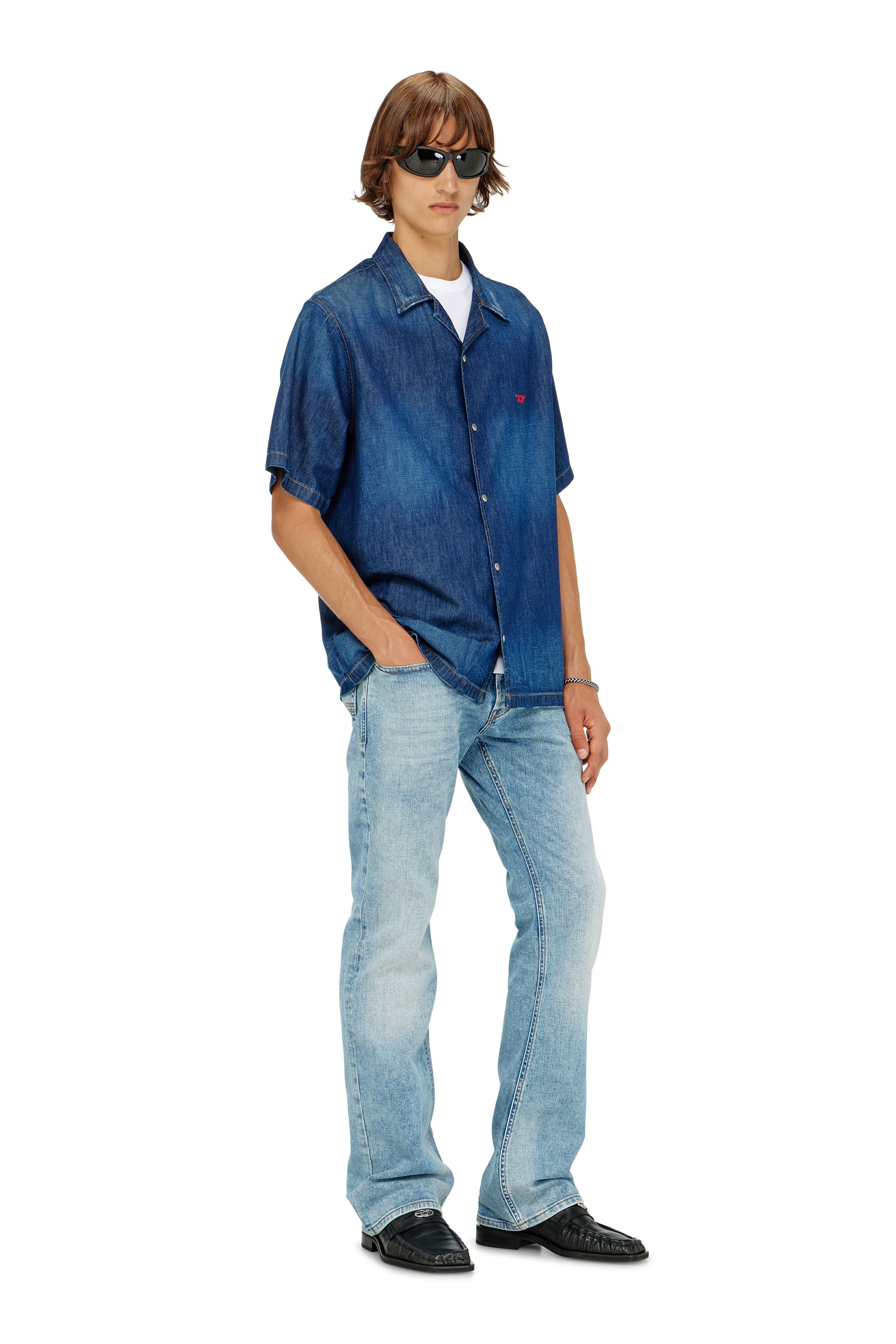 Diesel - D-NABIL-D, Male's デニムシャツ in ブルー - 2