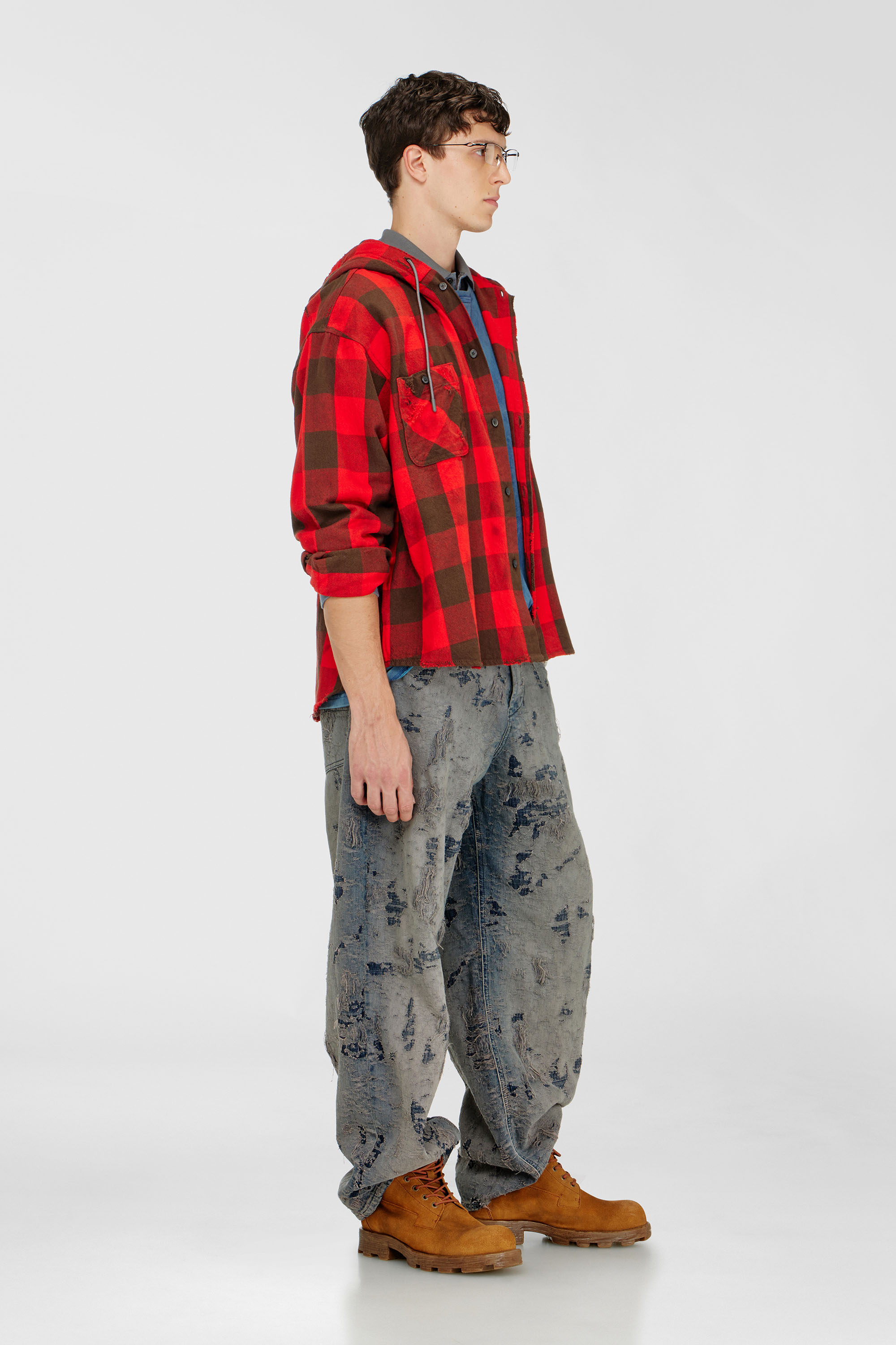 Diesel - Unisex's Relaxed Jeans 1997 D-Enim-M 007EW, ダークブルー - 2