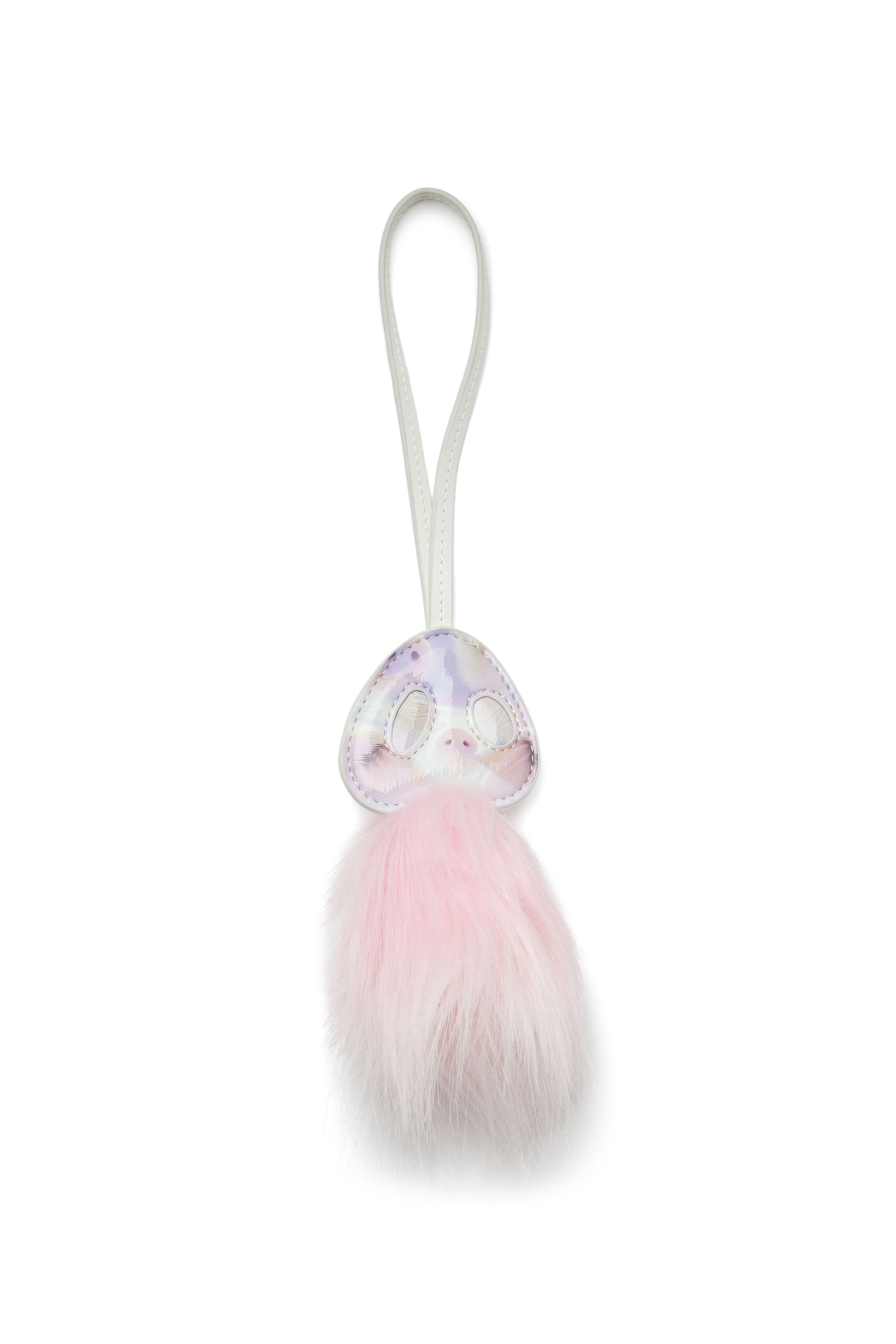 Diesel - FUR CHARMS I, Female's Soft touch piglet's nose-shaped Charm in ピンク / ホワイト - 1