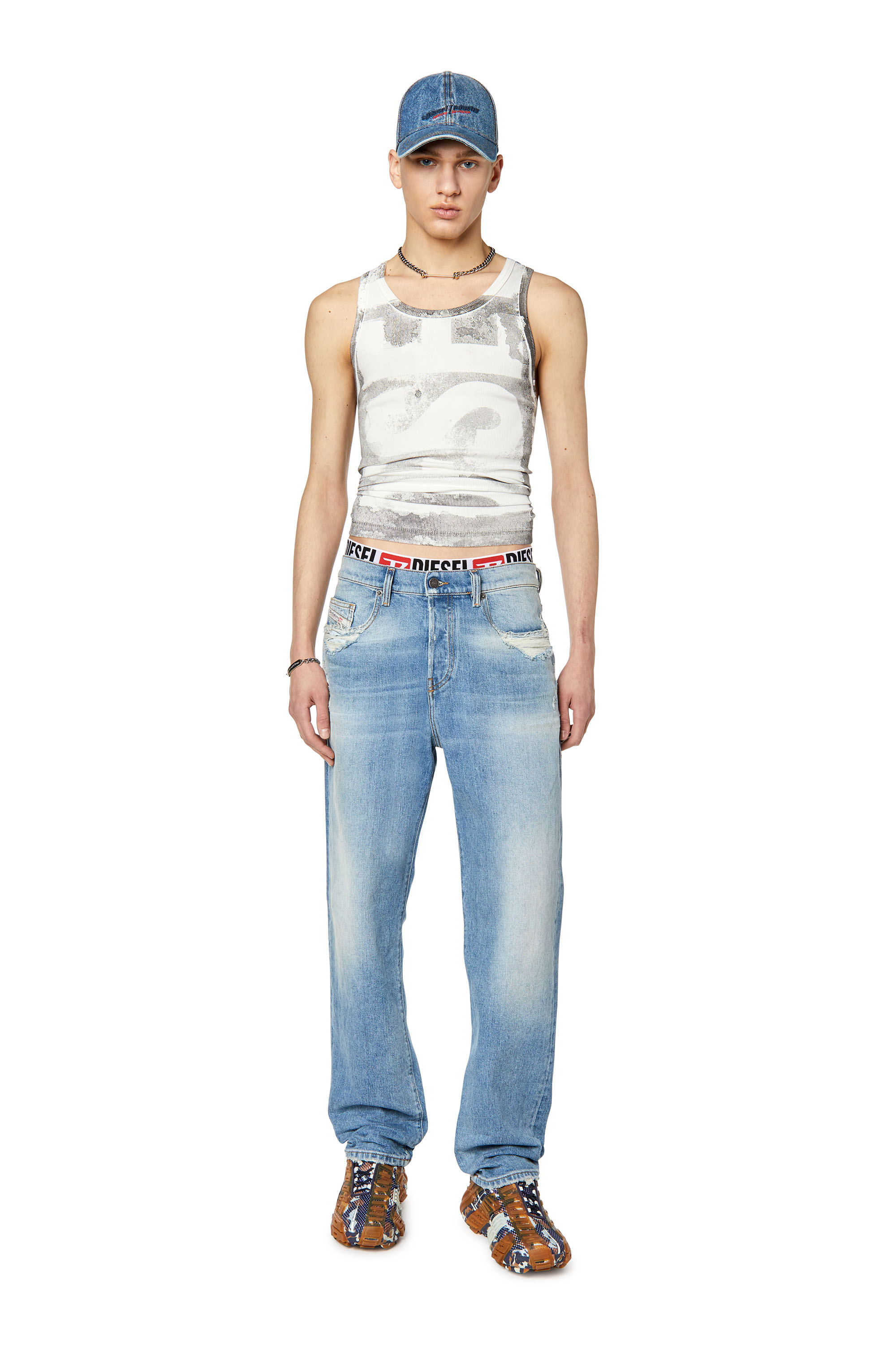 Diesel - Straight Jeans 2020 D-Viker 007N1, ライトブルー - Image 4