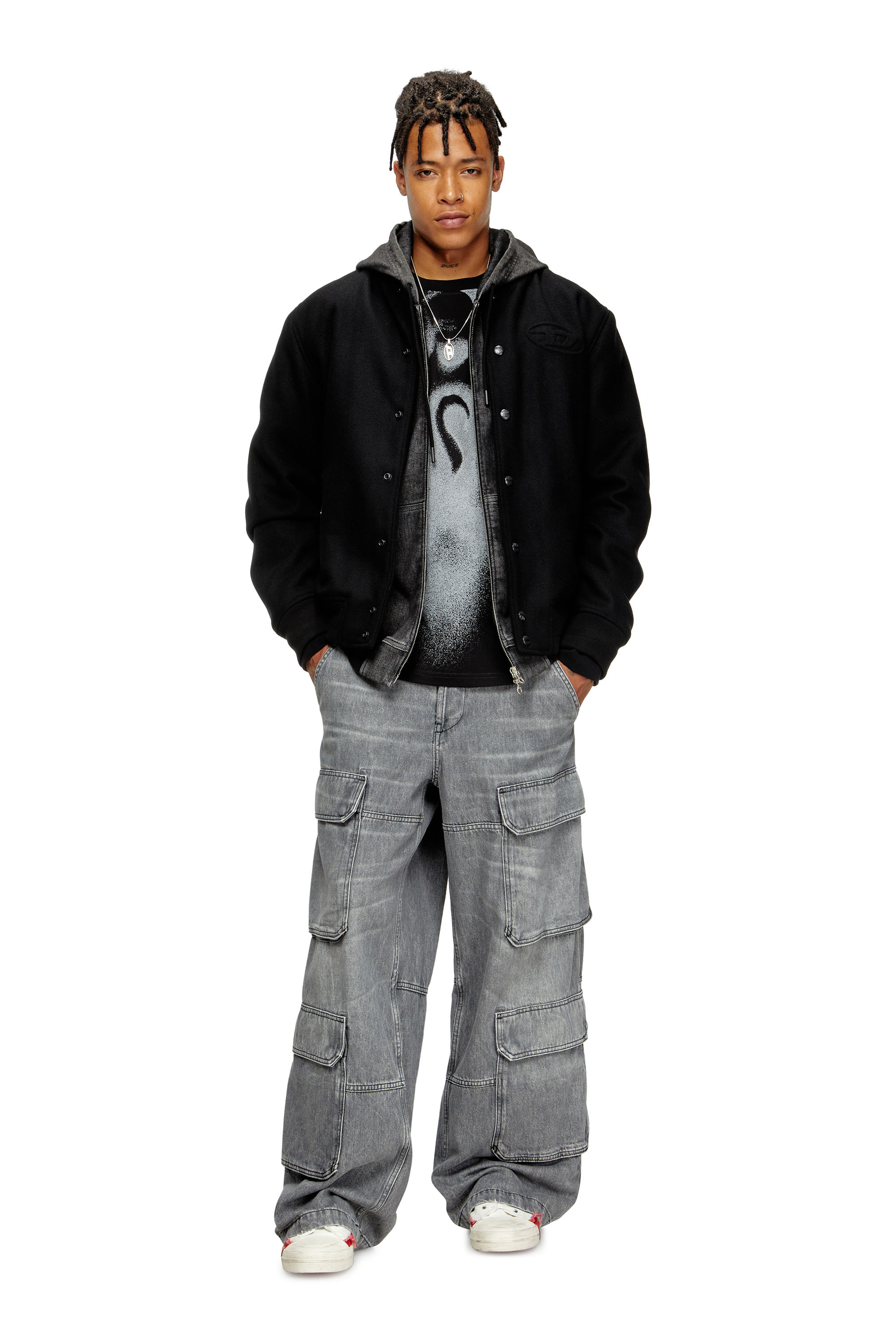 Diesel - J-ARRY, Male's ブルゾン in ブラック - 1