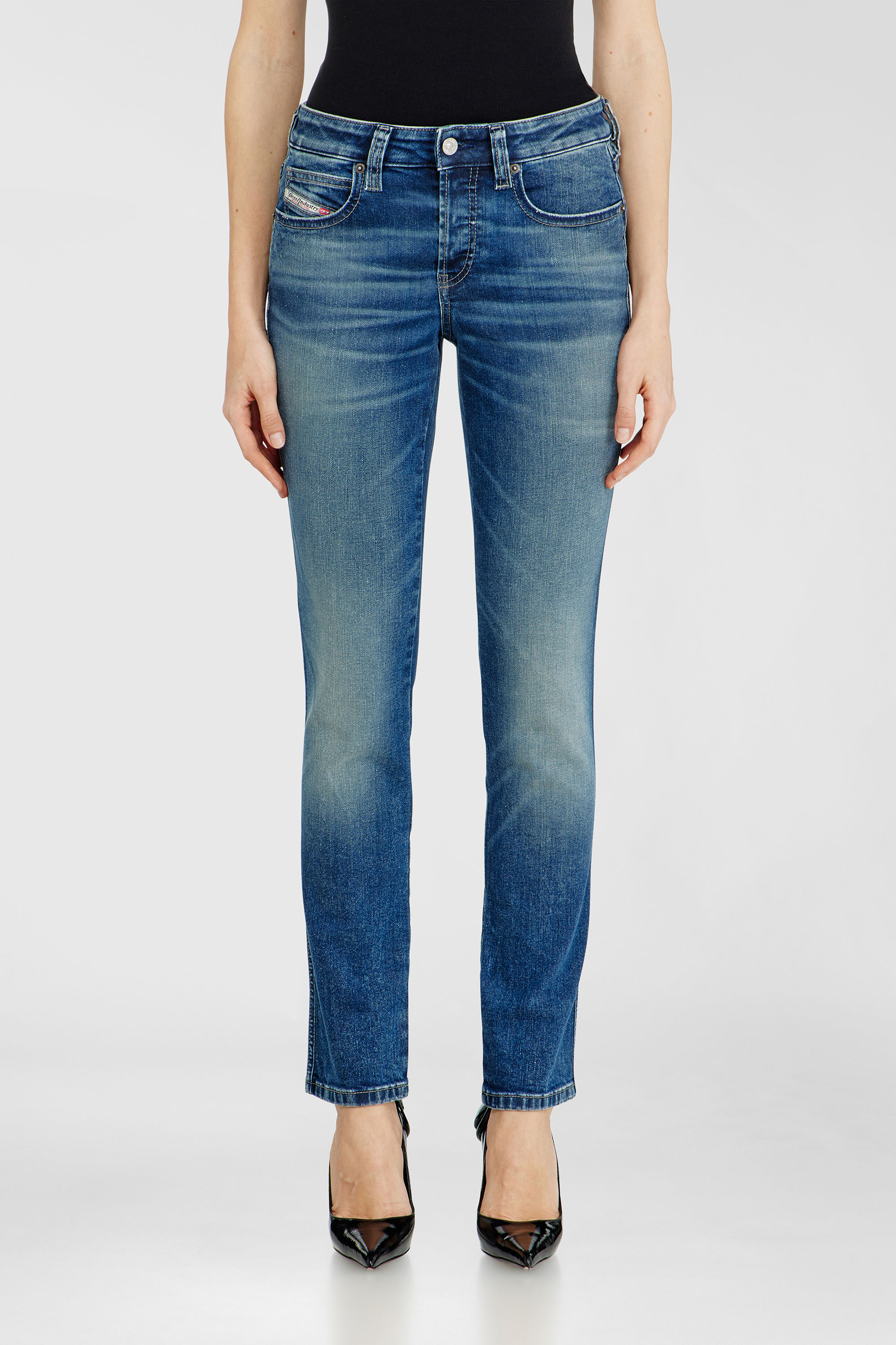 Diesel - Female's Slim Jeans 1992 D-Jiann 0DBEE, ミディアムブルー - 4