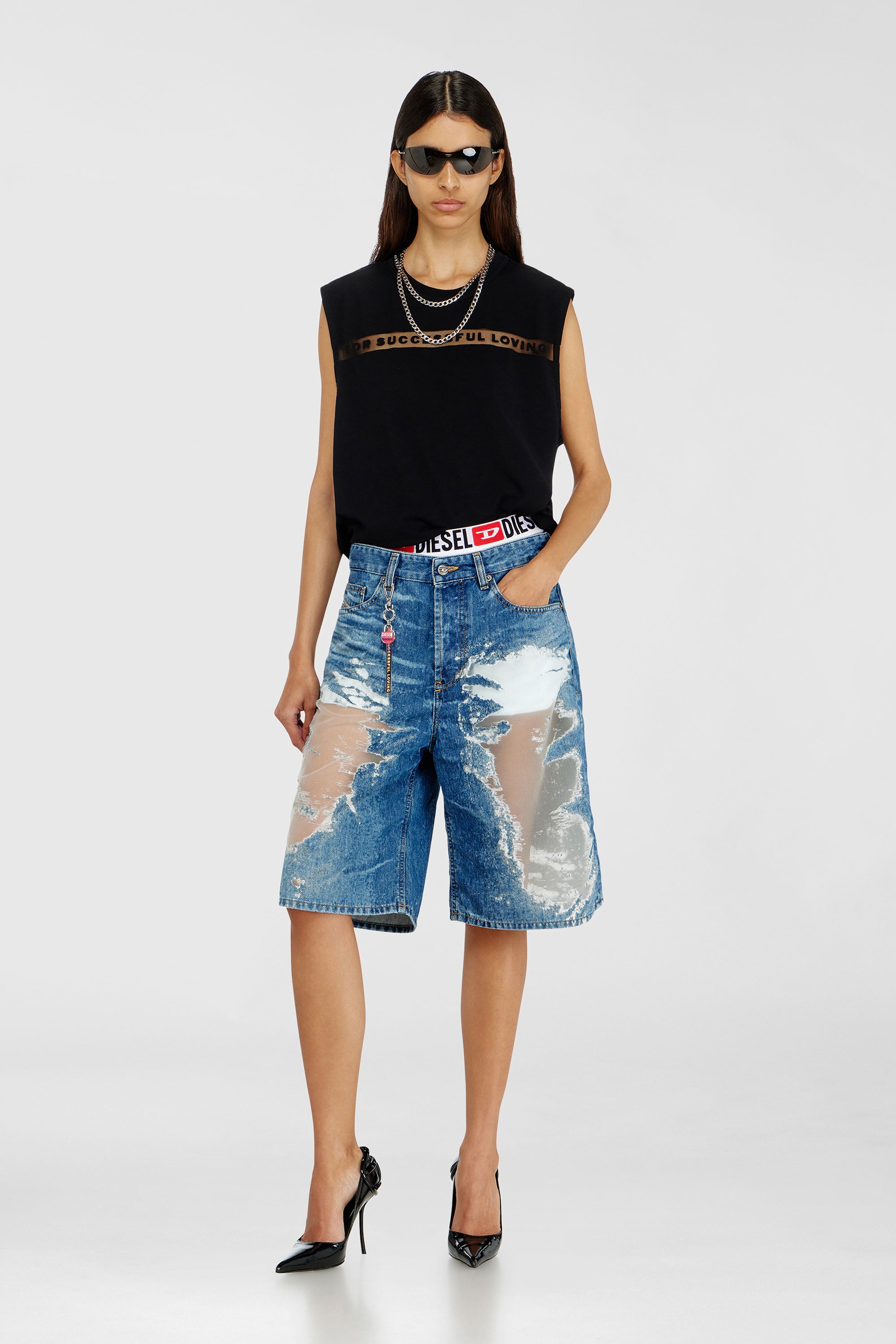 Diesel - PR-T-NORM-BISC-MATI-R, Unisex's Tank top with For Successful Loving logo in ブラック - 2