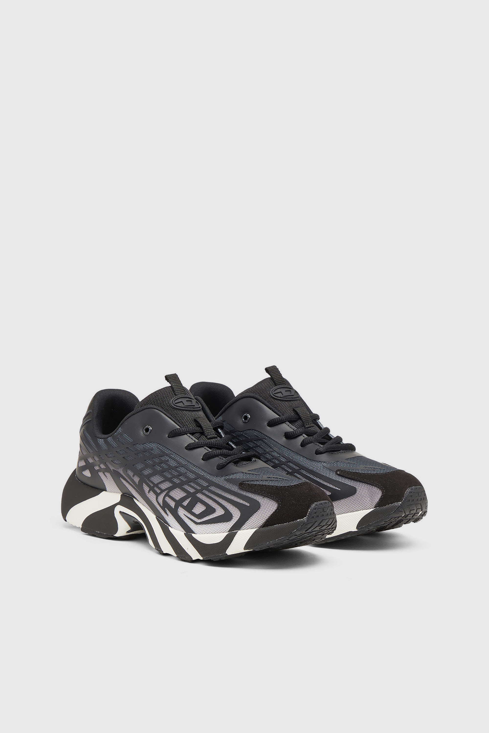 Diesel - S-D-VIT'S 500 LOW, Male's ローカットスニーカー in ブラック/ホワイト - 2