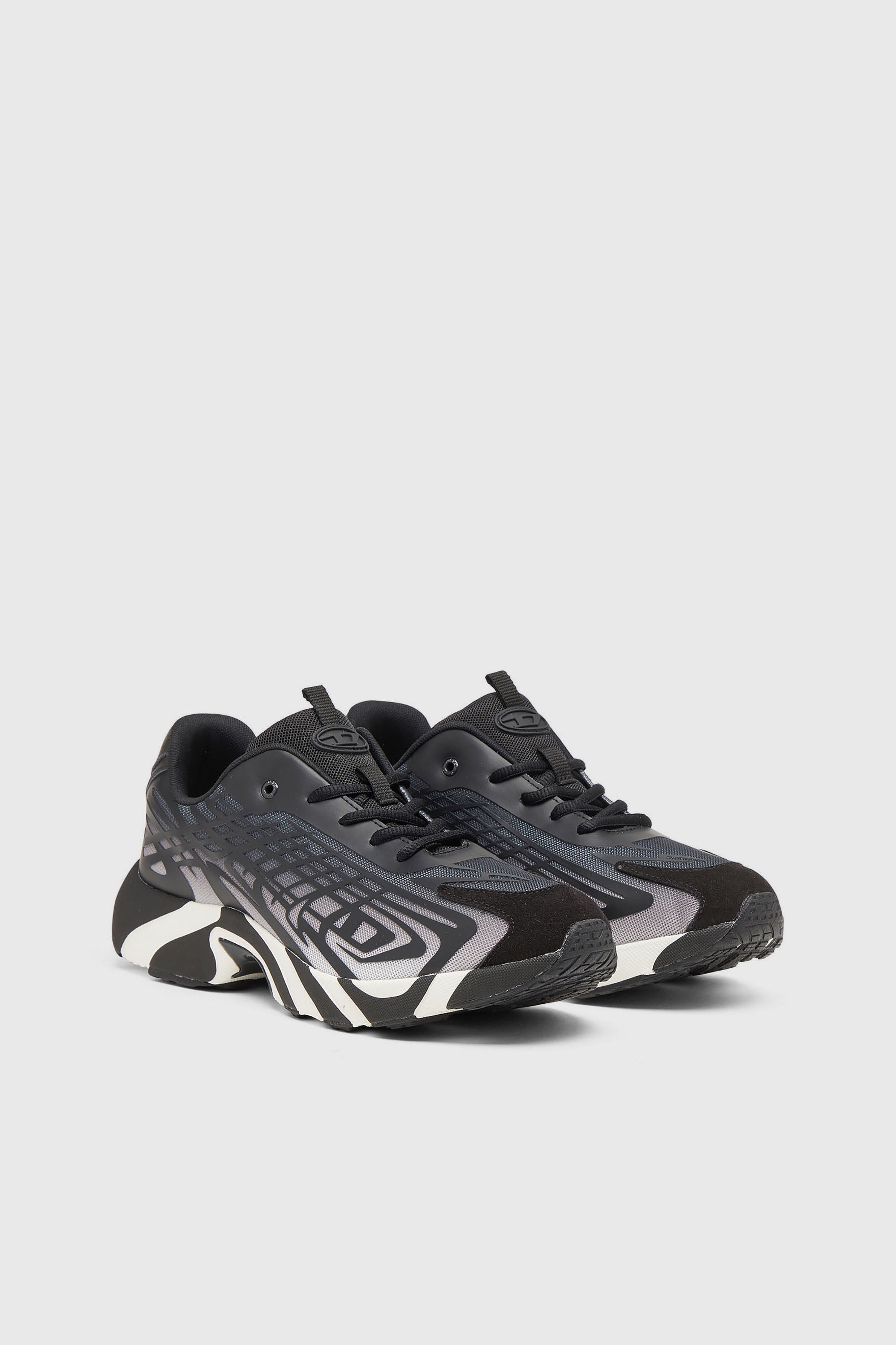 Diesel - S-D-VIT'S 500 LOW, Male's ローカットスニーカー in ブラック/ホワイト - 2