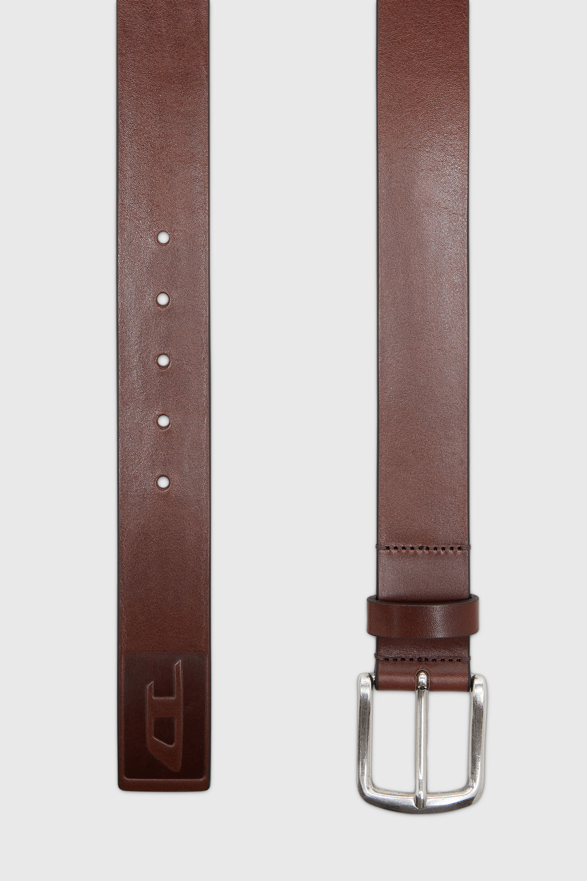 Diesel - B-FLAG-D EMBOSSED, Male's レザーベルト in ブラウン - 2