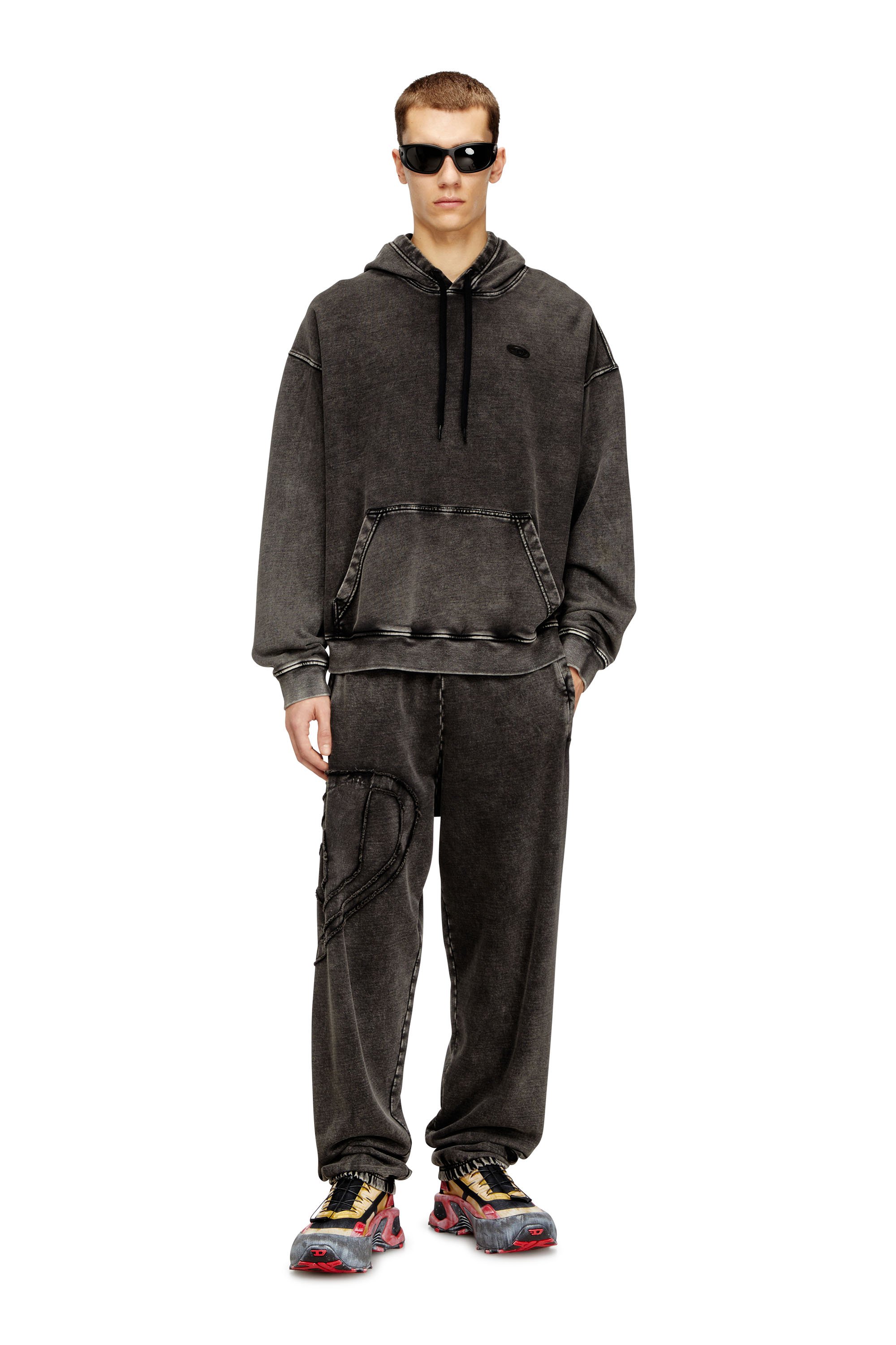 Diesel - S-BOXT-HOOD-DEN, Male's プルオーバーパーカー in ダークグレー - 2