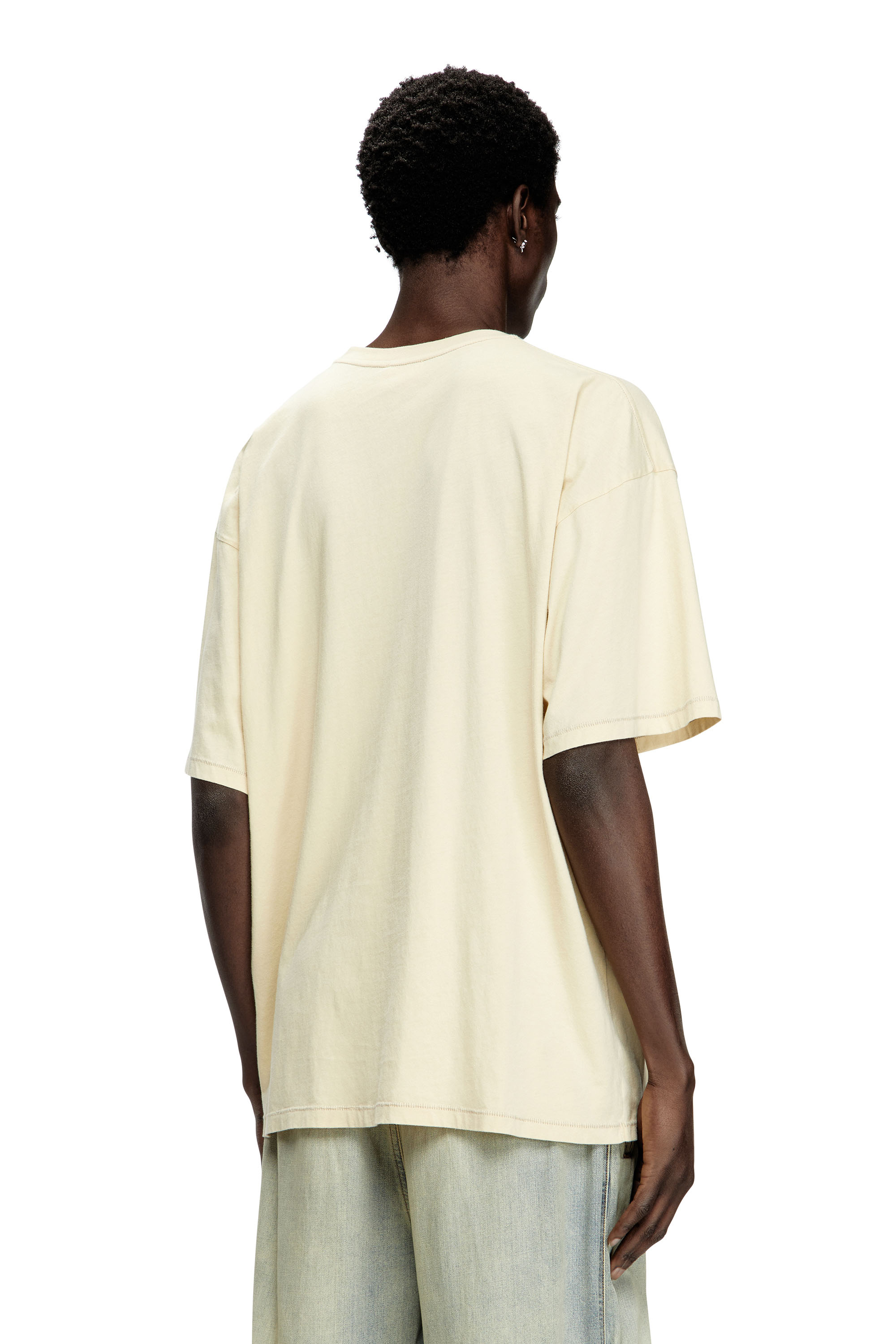Diesel - T-BOXT-R4, Male's Acid-wash T-shirt with printed graphics in ホワイト - 4