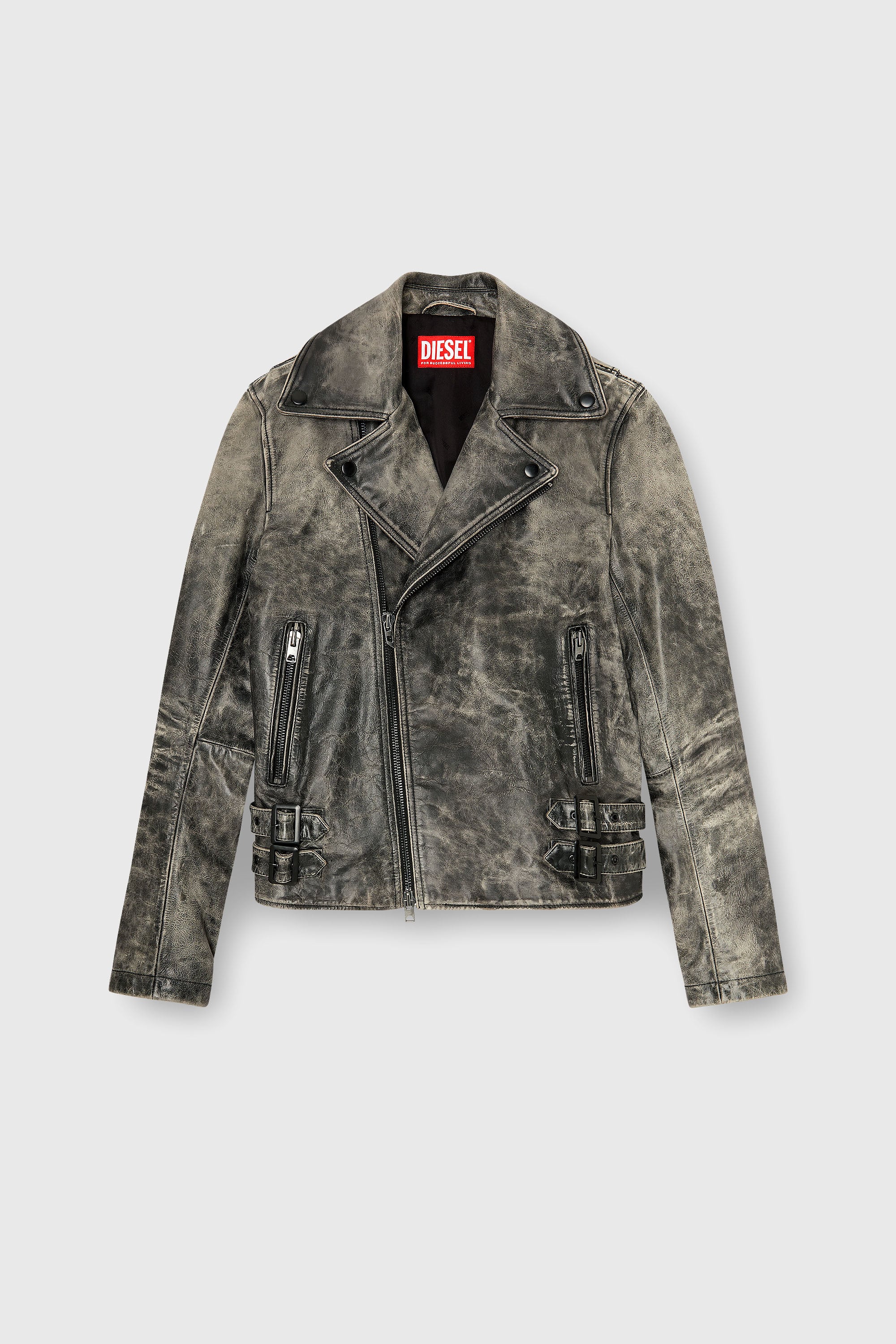 Diesel - L-EON-CJCM, Male's レザージャケット in ダークグレー - 2