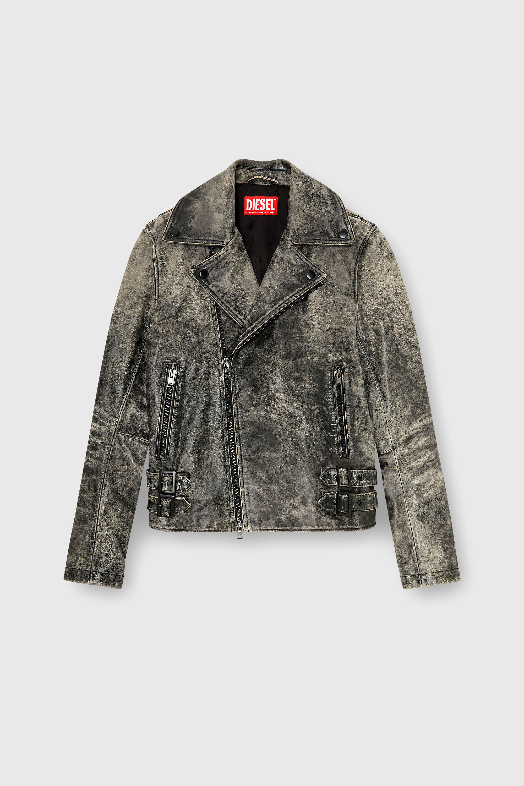 Diesel - L-EON-CJCM, Male's レザージャケット in ダークグレー - 2