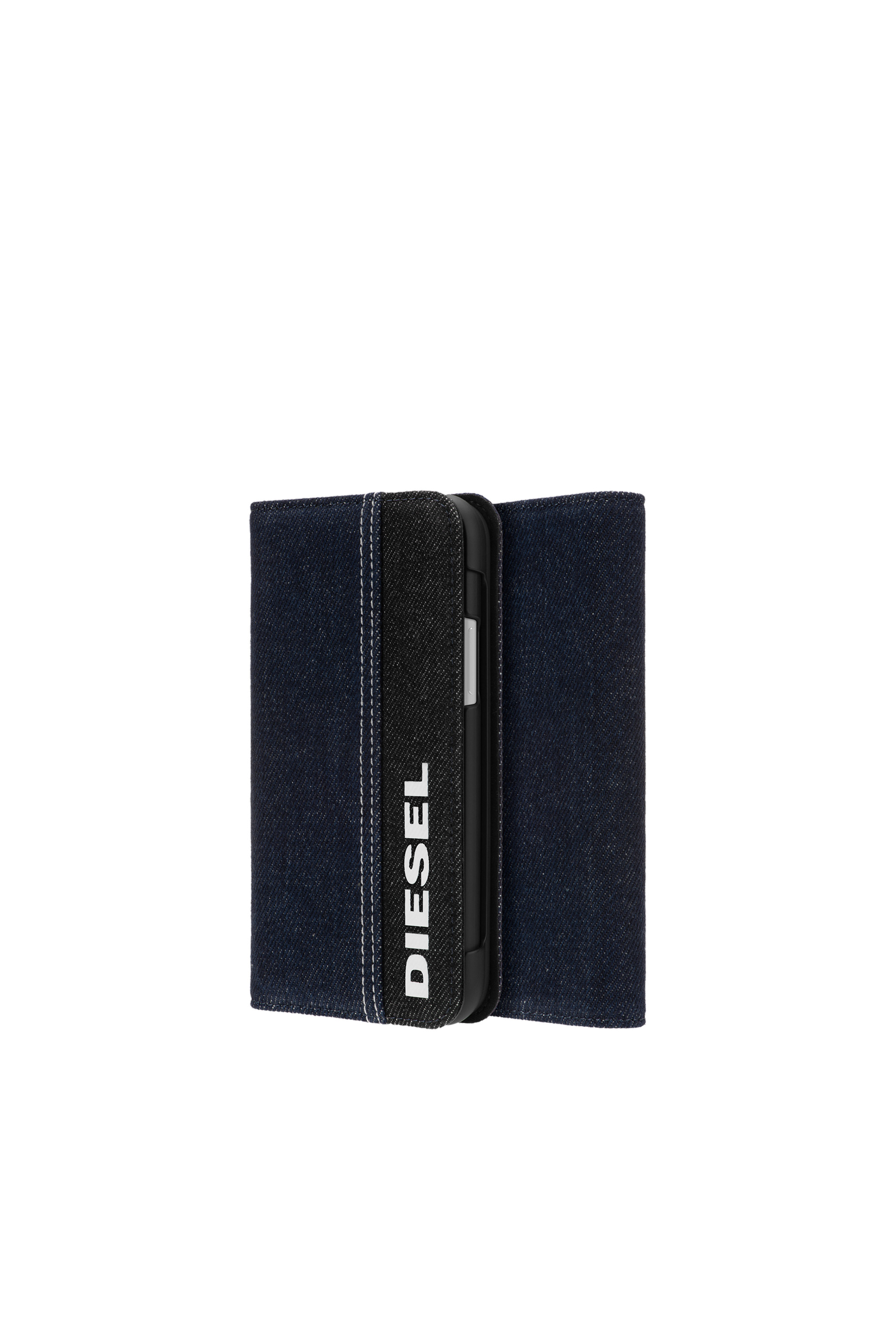 Diesel - DIPH-037-DENVL, Unisex's 2-in-1 folio case for iPhone 11 Pro in ブルージーンズ - 1
