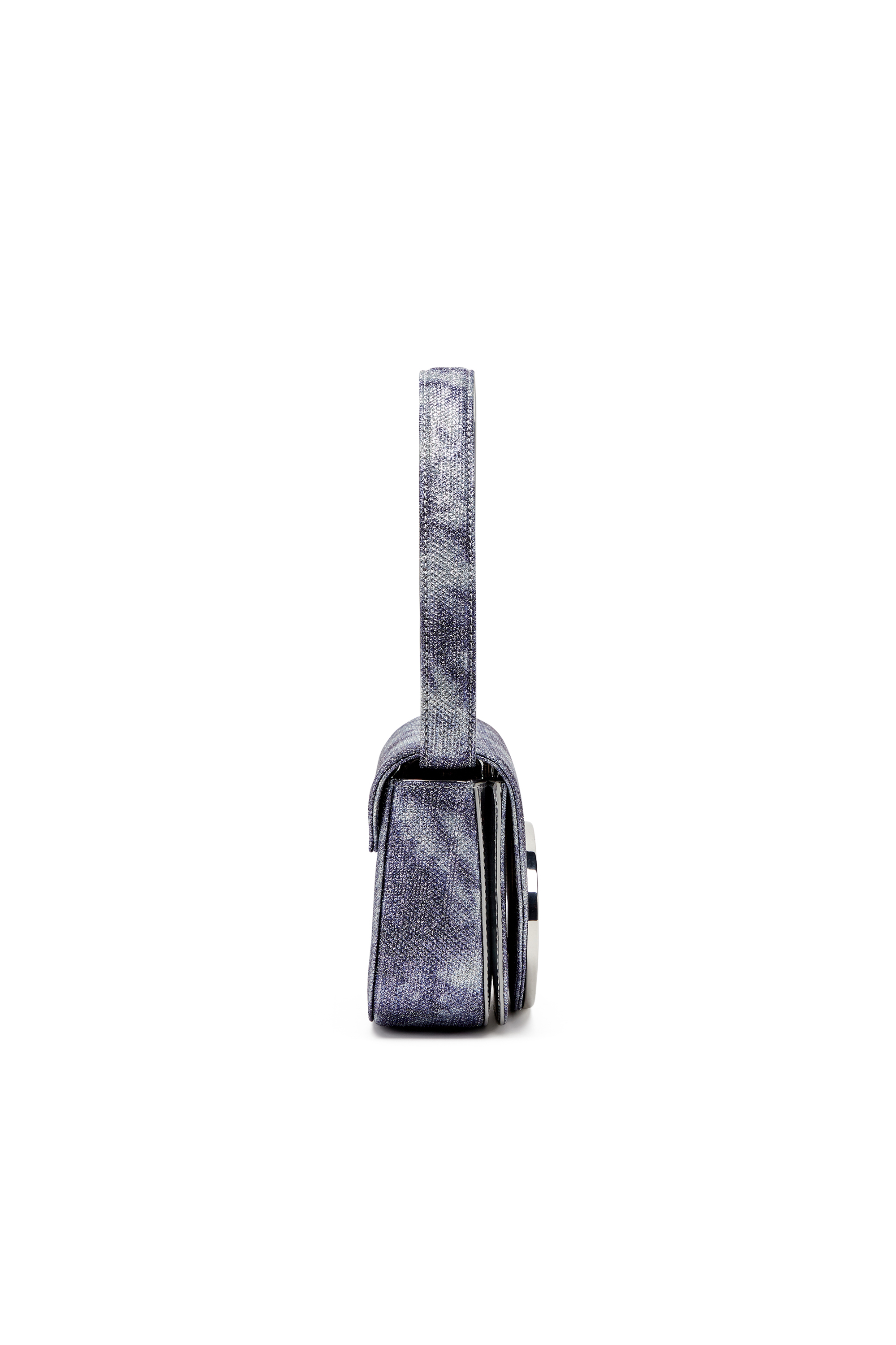 Diesel - 1DR, Female's 1DR-Iconic shoulder bag in shimmer fabric in ブルー - 3