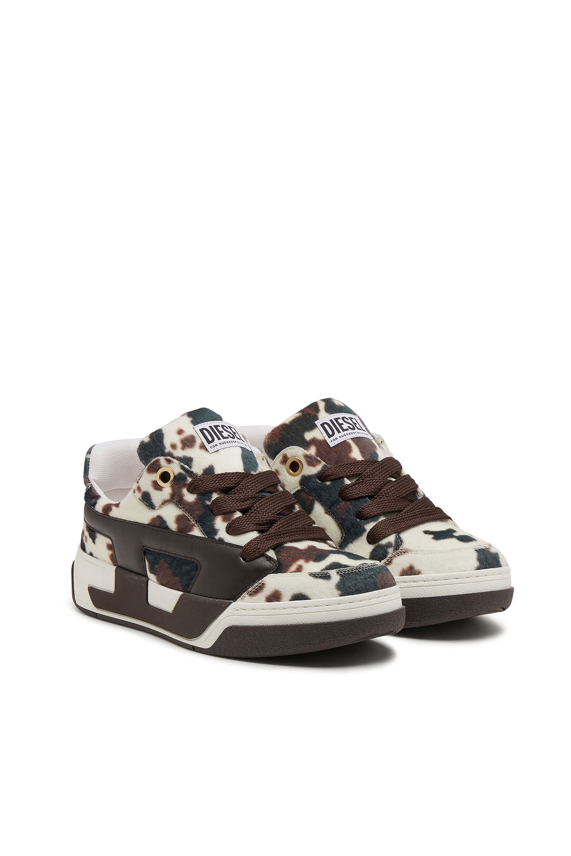 Diesel - S-D-OLLIE LOW W, Female's ローカットスニーカー in ブラウン/ホワイト - 3