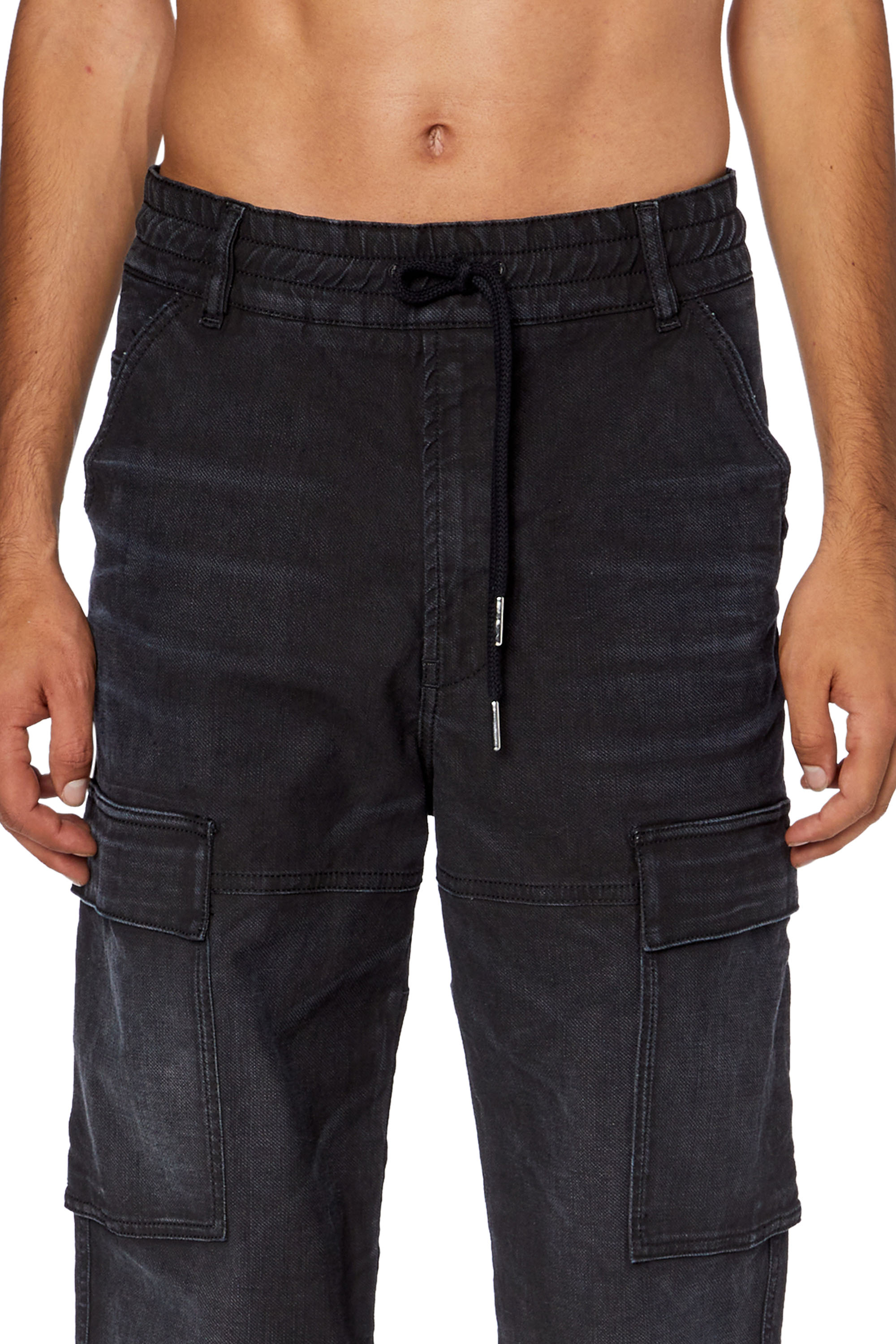 Diesel - Tapered 2030 D-Krooley Joggjeans® 09G69, ブラック/ダークグレー - Image 3