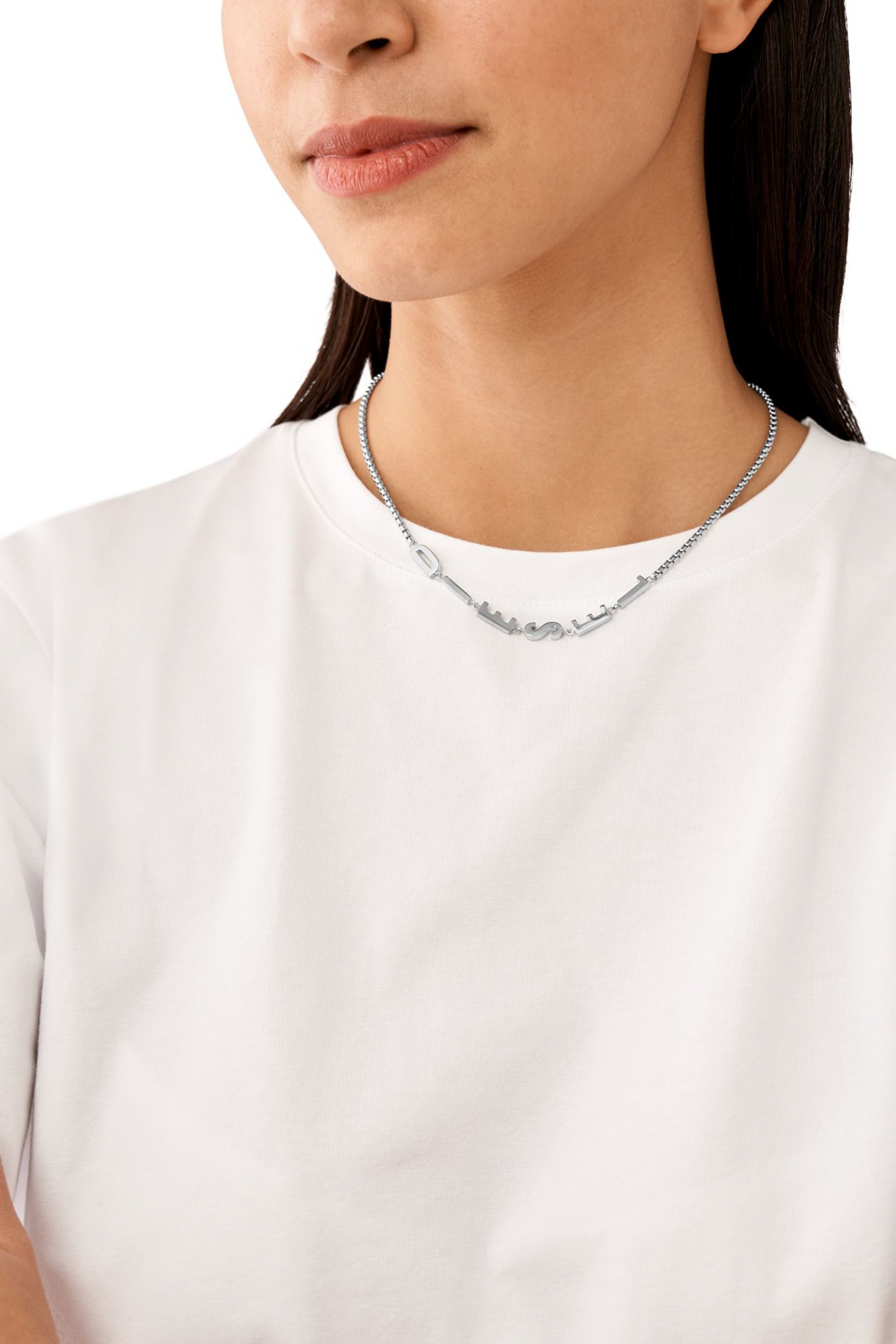 Diesel - DX1491, Unisex's Stainless steel chain necklace in シルバー - 4