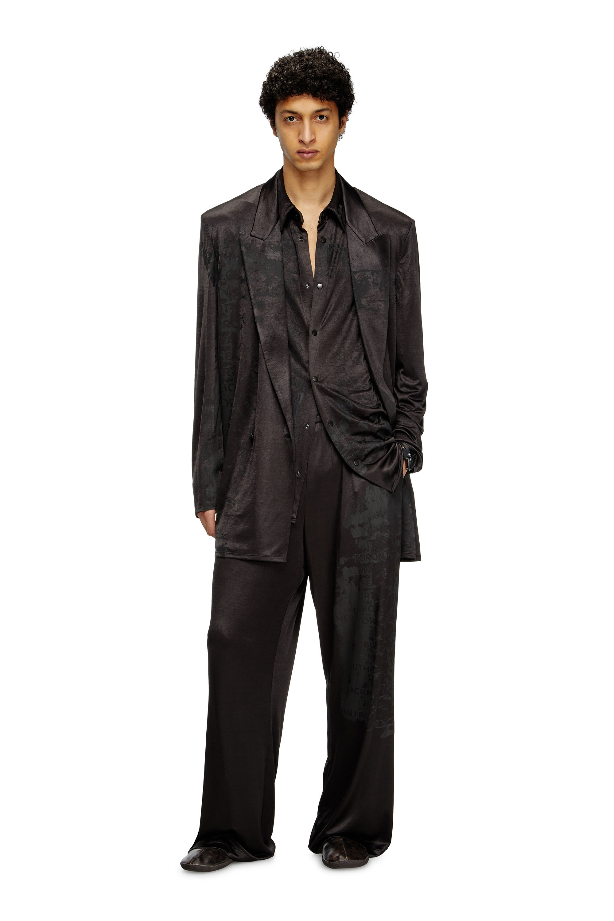 Diesel - J-PEKKA-PLAIN, Male's Tailored jacket in jersey in ブラック - 1