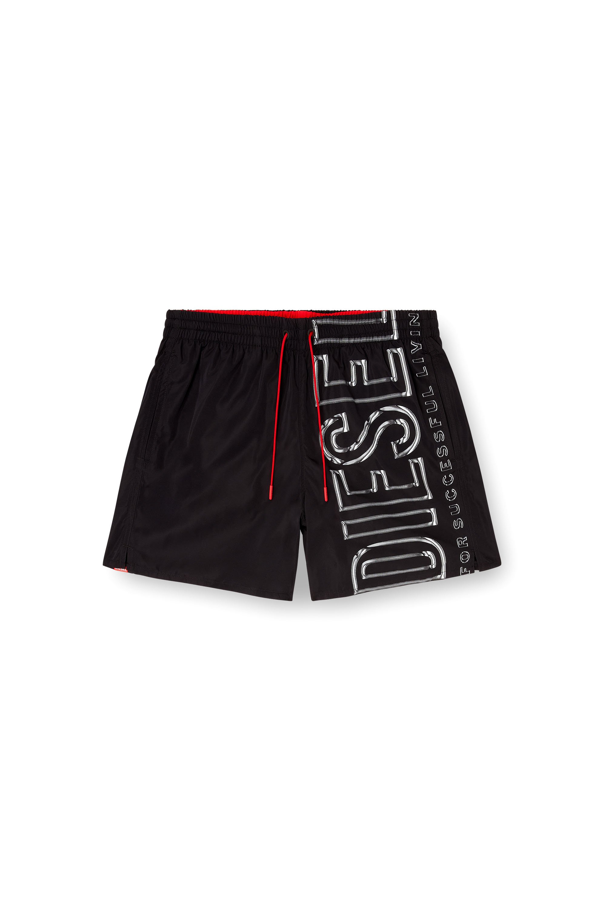 Diesel - SOCCER-41-D-CORE, Male's Swim shorts with oversized logo print in ブラック - 4