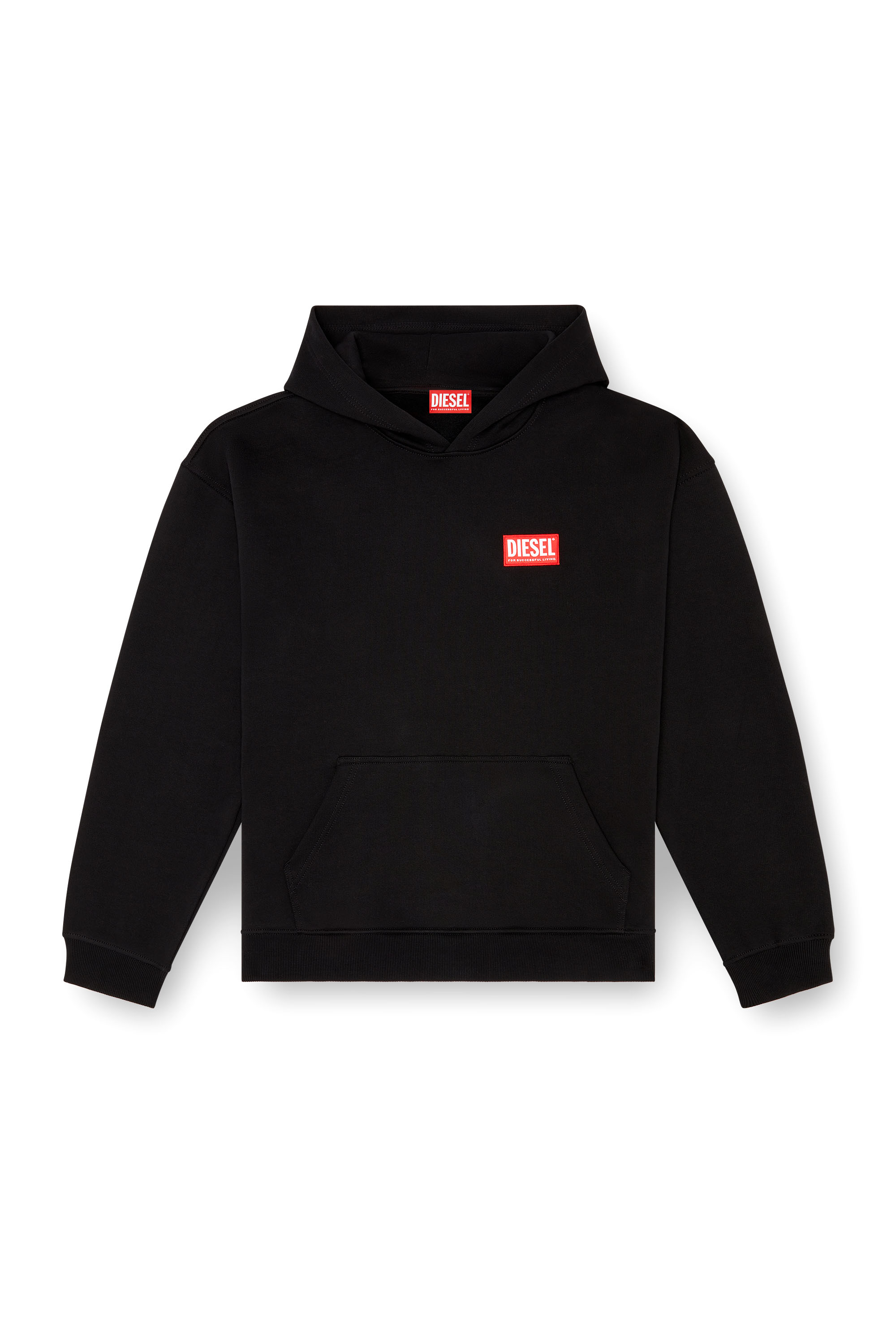 Diesel - S-BOXT-HOOD-LAB, Male's Hoodie with Diesel label in ブラック - 3
