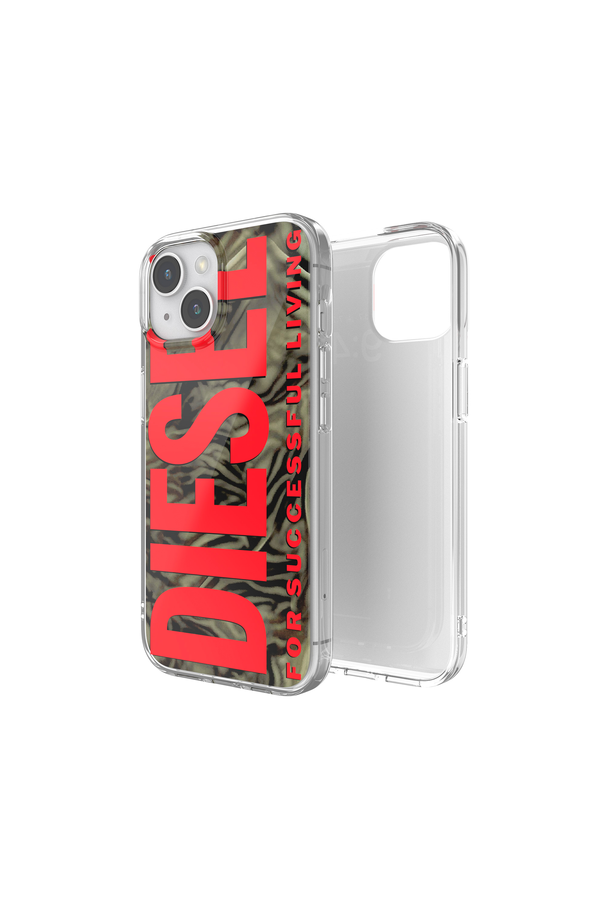 Diesel - 60047 AOP CASE, Unisex's iPhone 15 in レッド/グリーン - 1