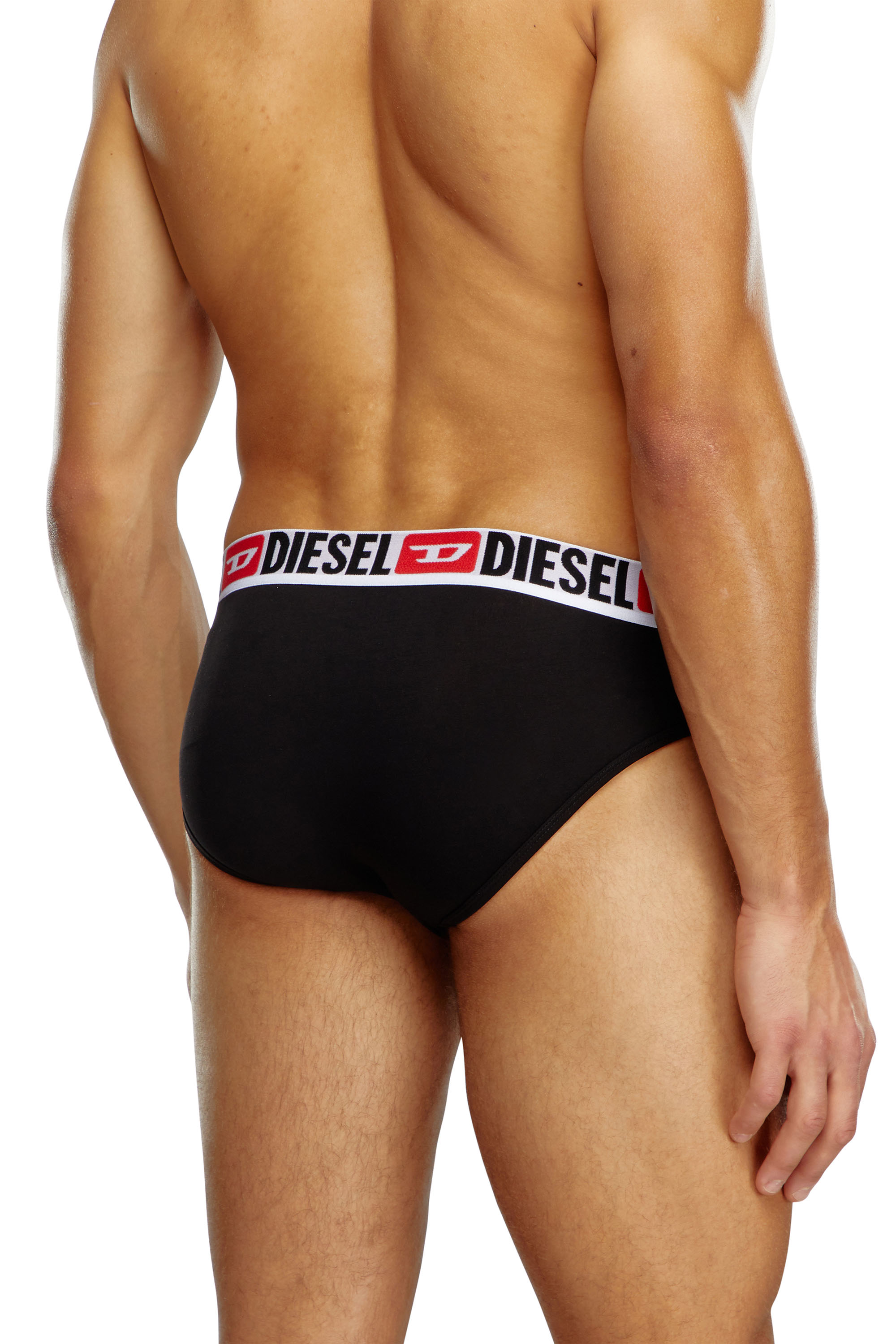 Diesel - UMBR-ANDRETHREEPACK, Male's アンダーウェアブリーフ3枚セット in ブラック/ホワイト - 4