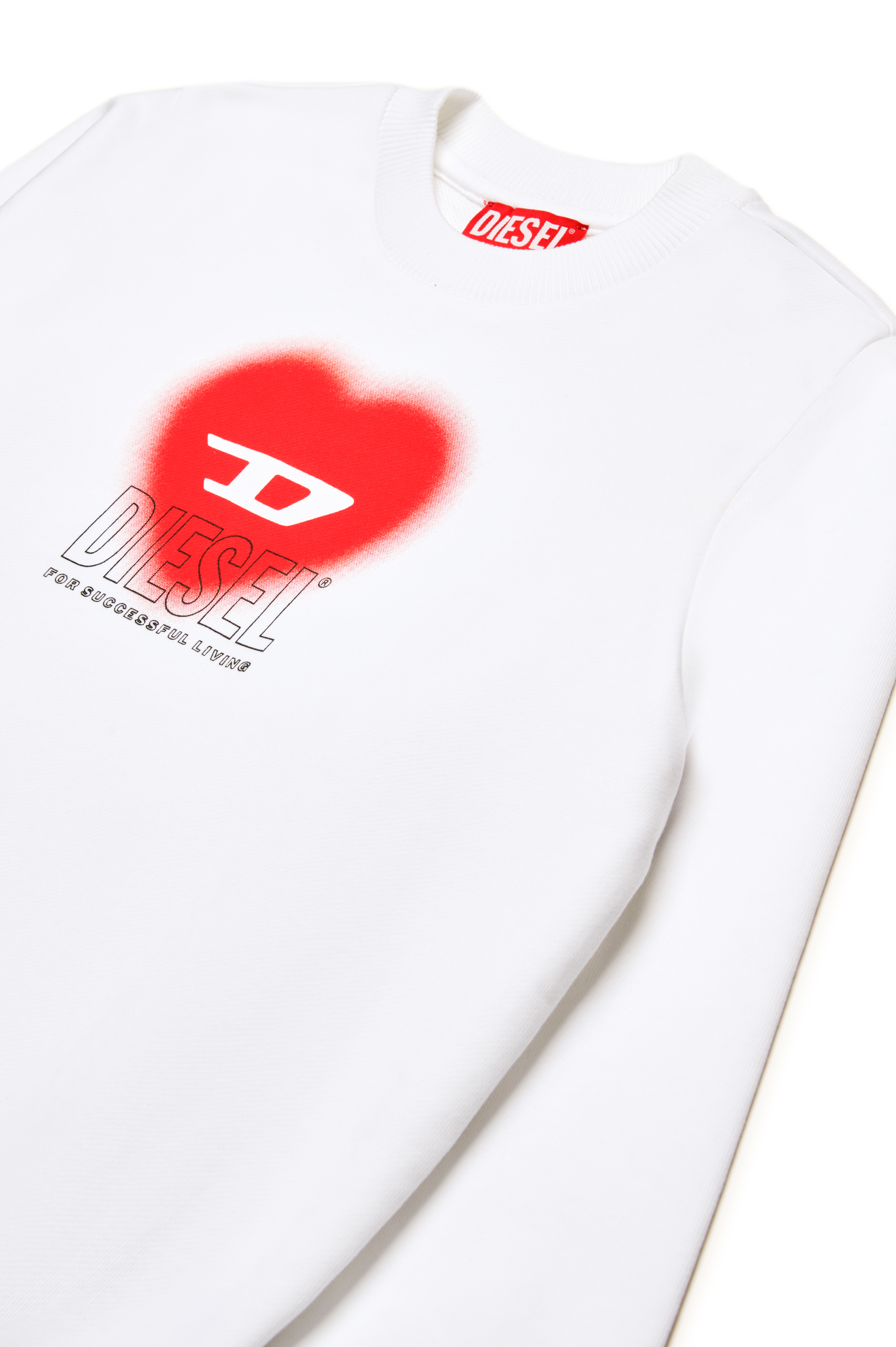 Diesel - SCACUORE, Female's Sweatshirt with heart logo in ホワイト - 4