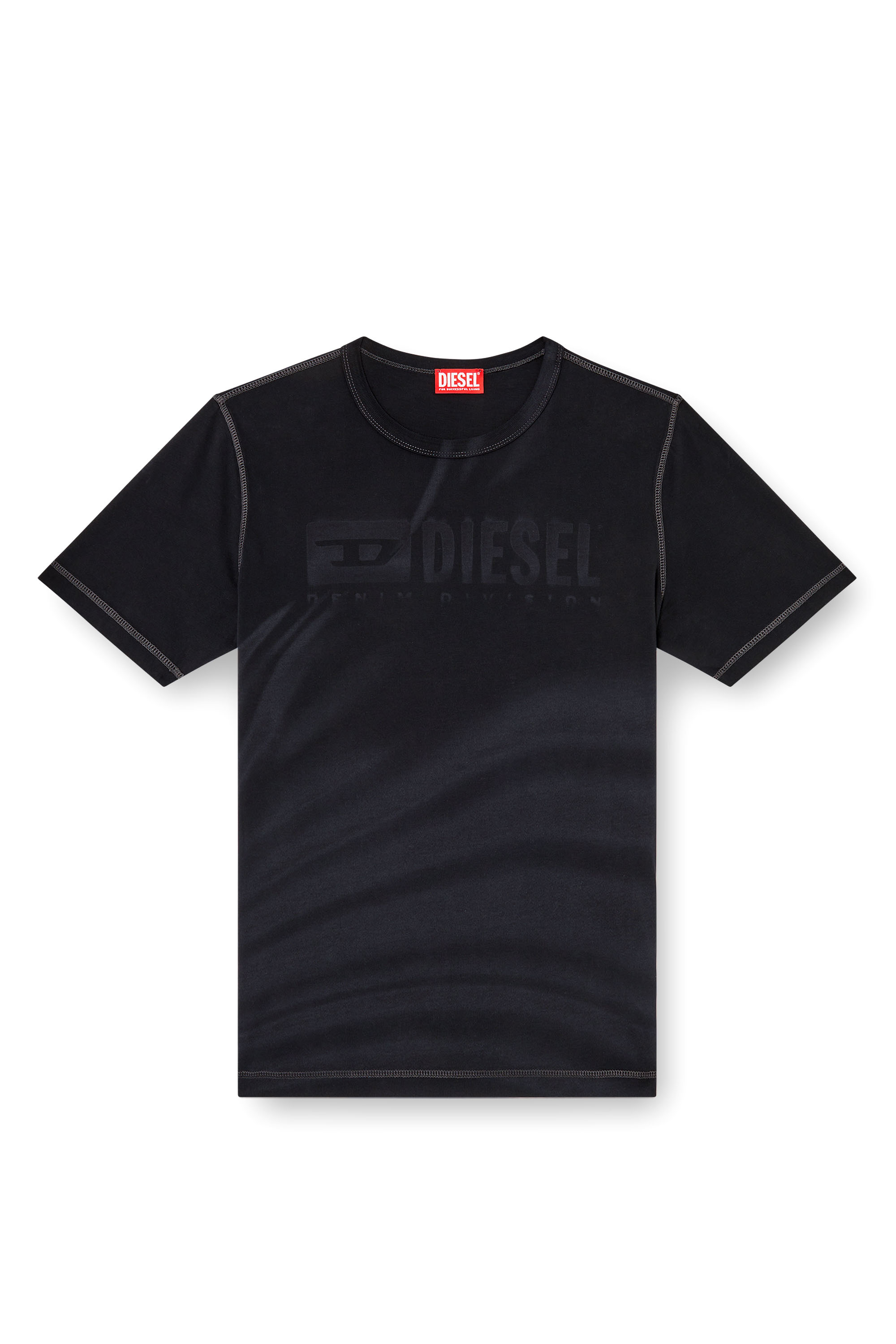 Diesel - T-ADJUST-R13, Male's Laser-faded logo T-shirt in ブラック - 3