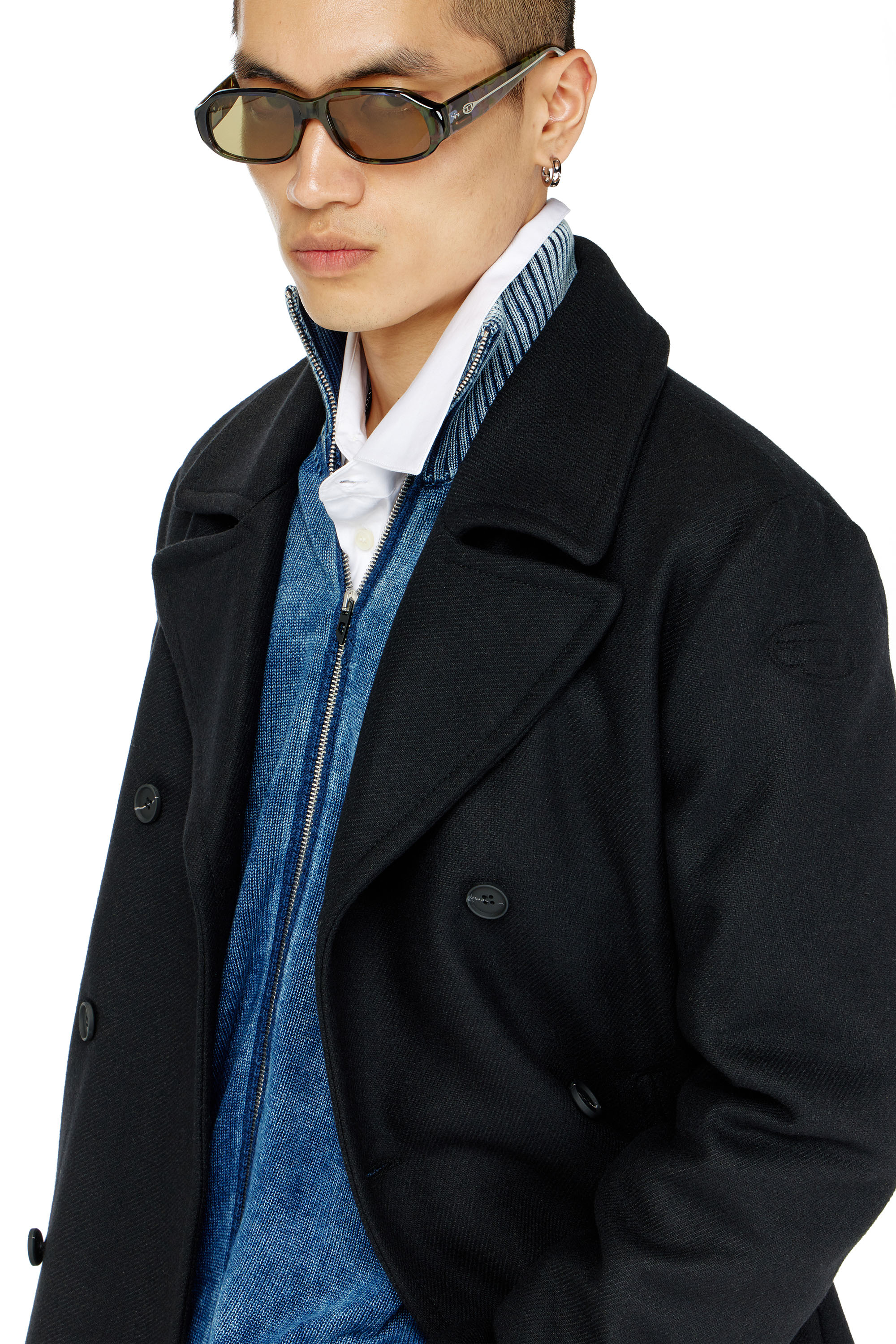 Diesel - W-HALEY-WRD, Male's ピーコート in ブラック - 4