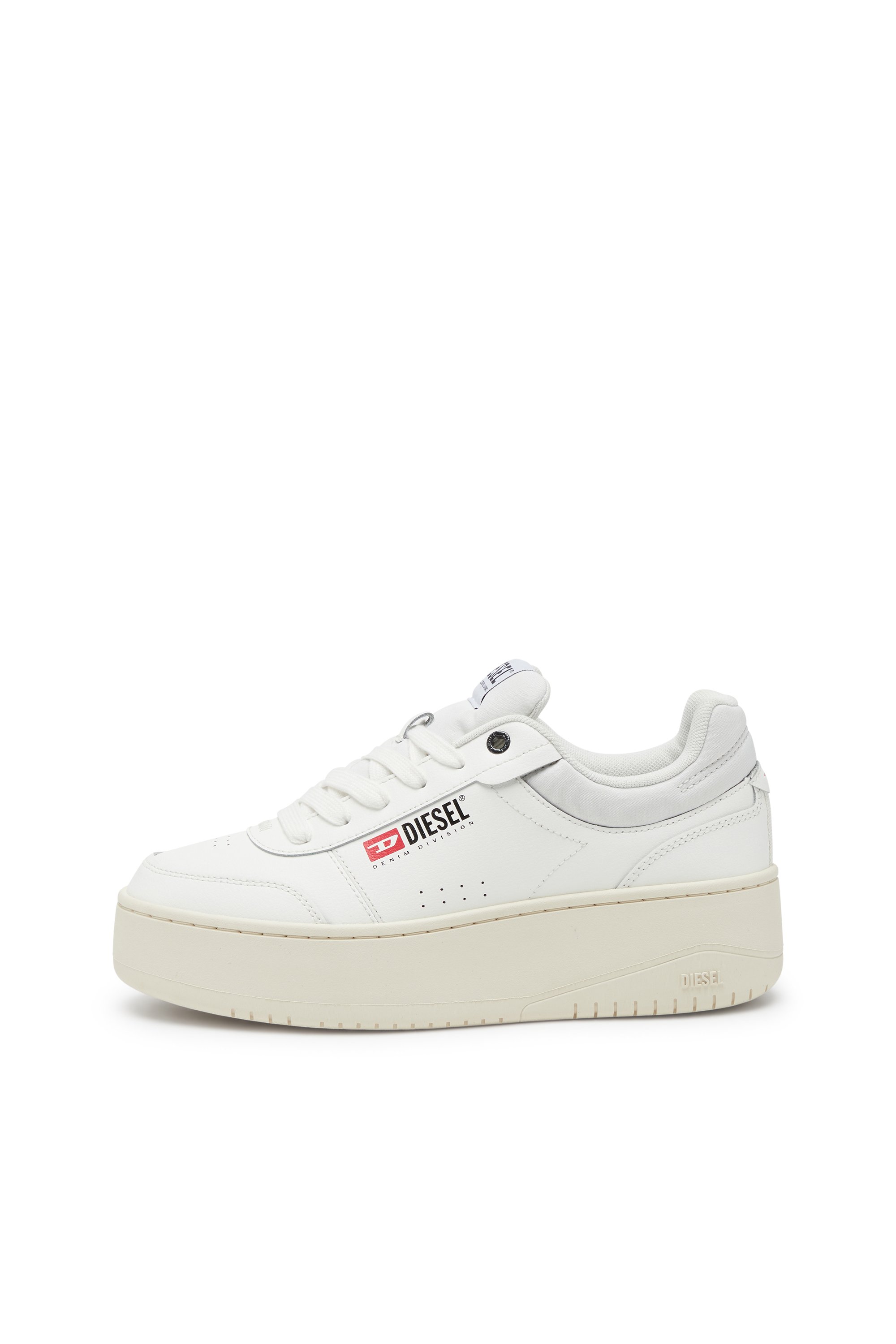 Diesel - S-ATHENE BOLD VTG W, Female's S-Athene-Retro platform sneakers in leather in ホワイト - 8