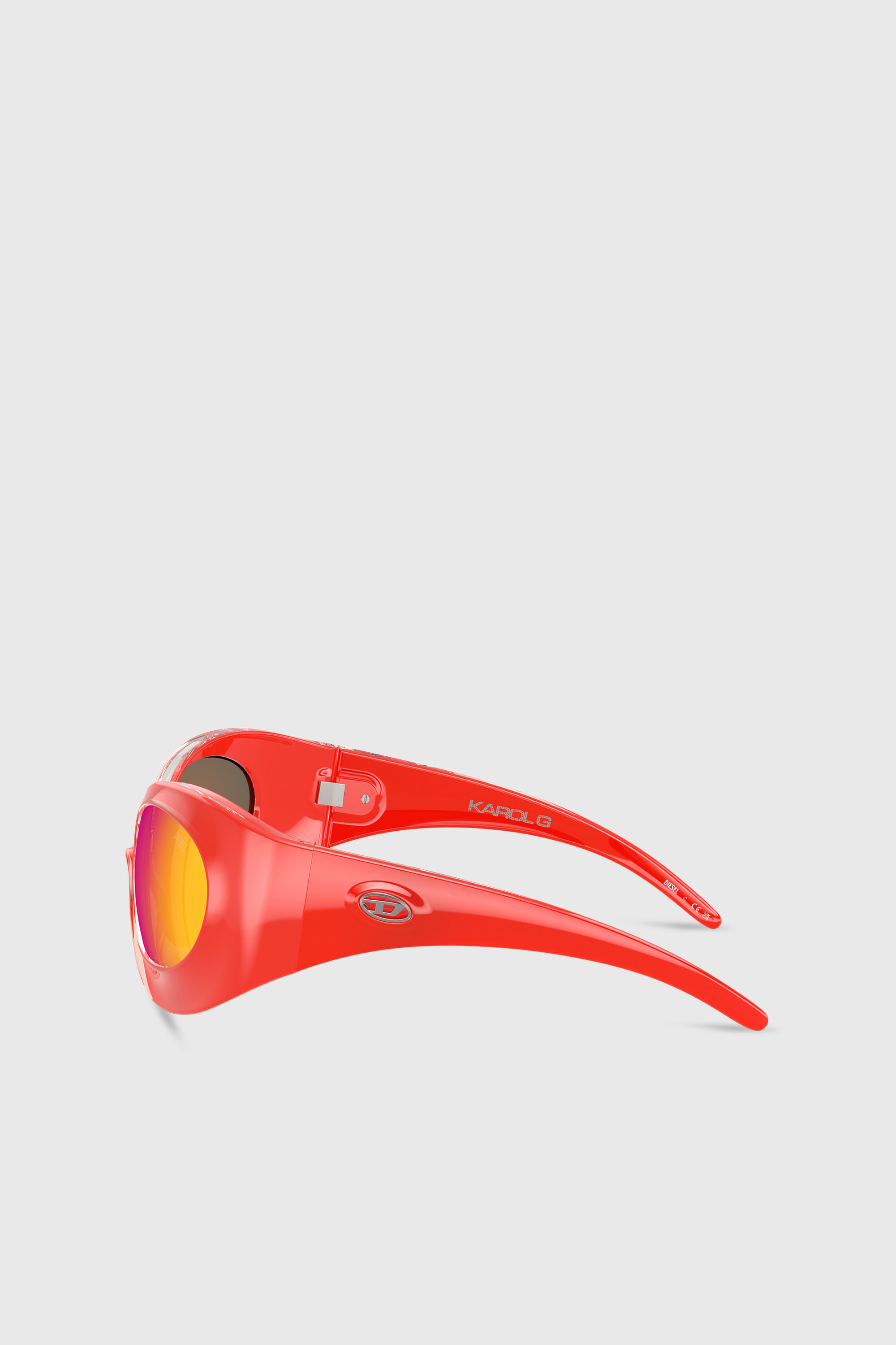 Diesel - Tropik_ta Sunnies, Unisex's Wraparound shape sunglasses in オレンジ - 2