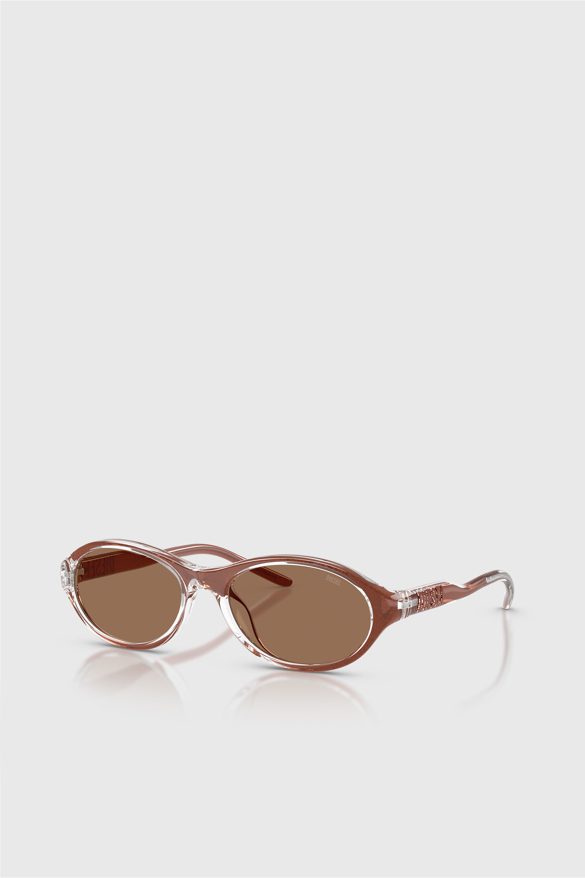 Diesel - 0DL3024U, Unisex's Oval Sunglasses in ブラウン - 2