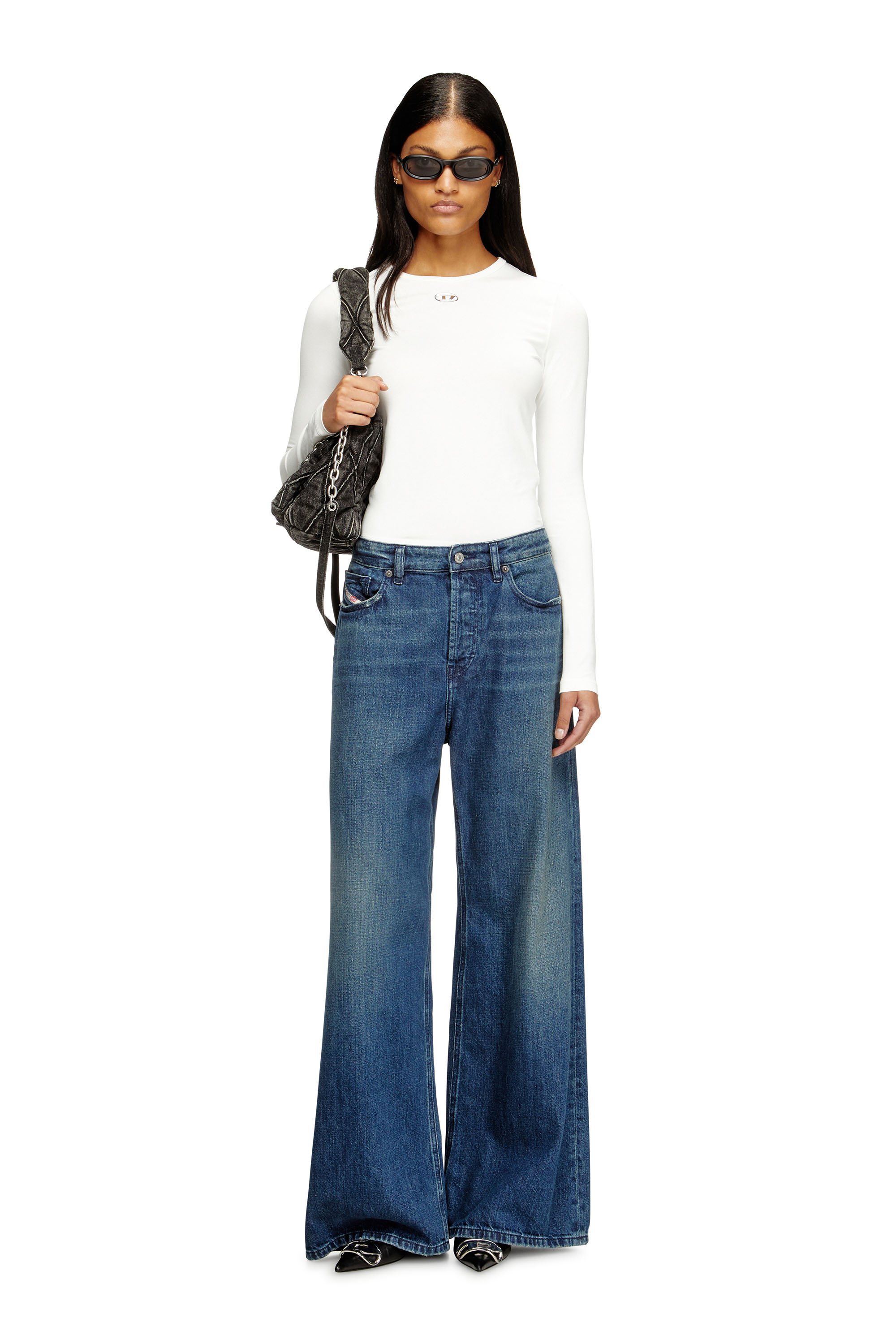 Diesel - T-UNCUTIESLONG-LS-OD, Female's 長袖トップ in ホワイト - 1