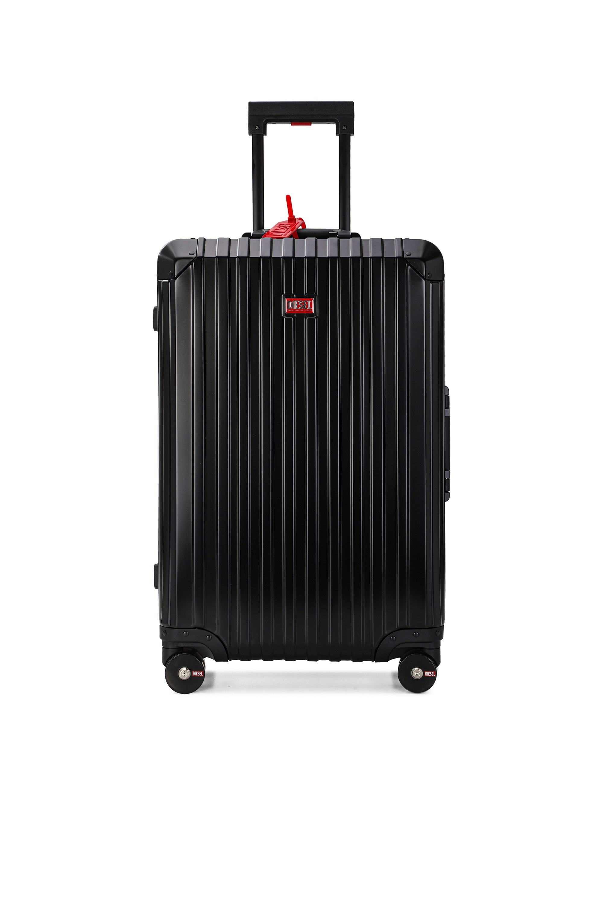 Diesel - DIESEL ALUMINUM TROLLEY- DSL002, Unisex's Aluminum Carry-On Luggage 24" in ブラック - 1