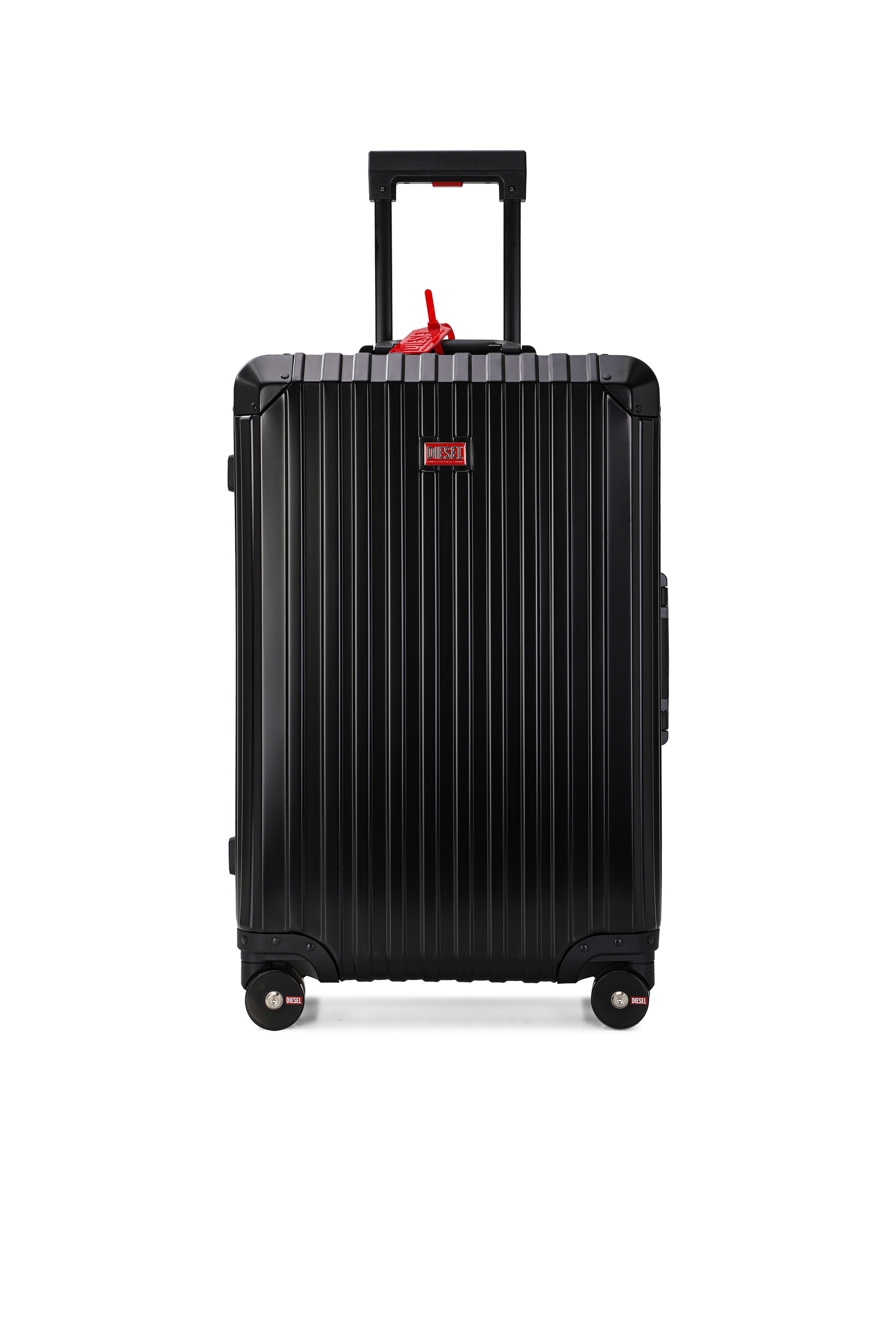 Diesel - DIESEL ALUMINUM TROLLEY- DSL002, Unisex's Aluminum Carry-On Luggage 24" in ブラック - 1