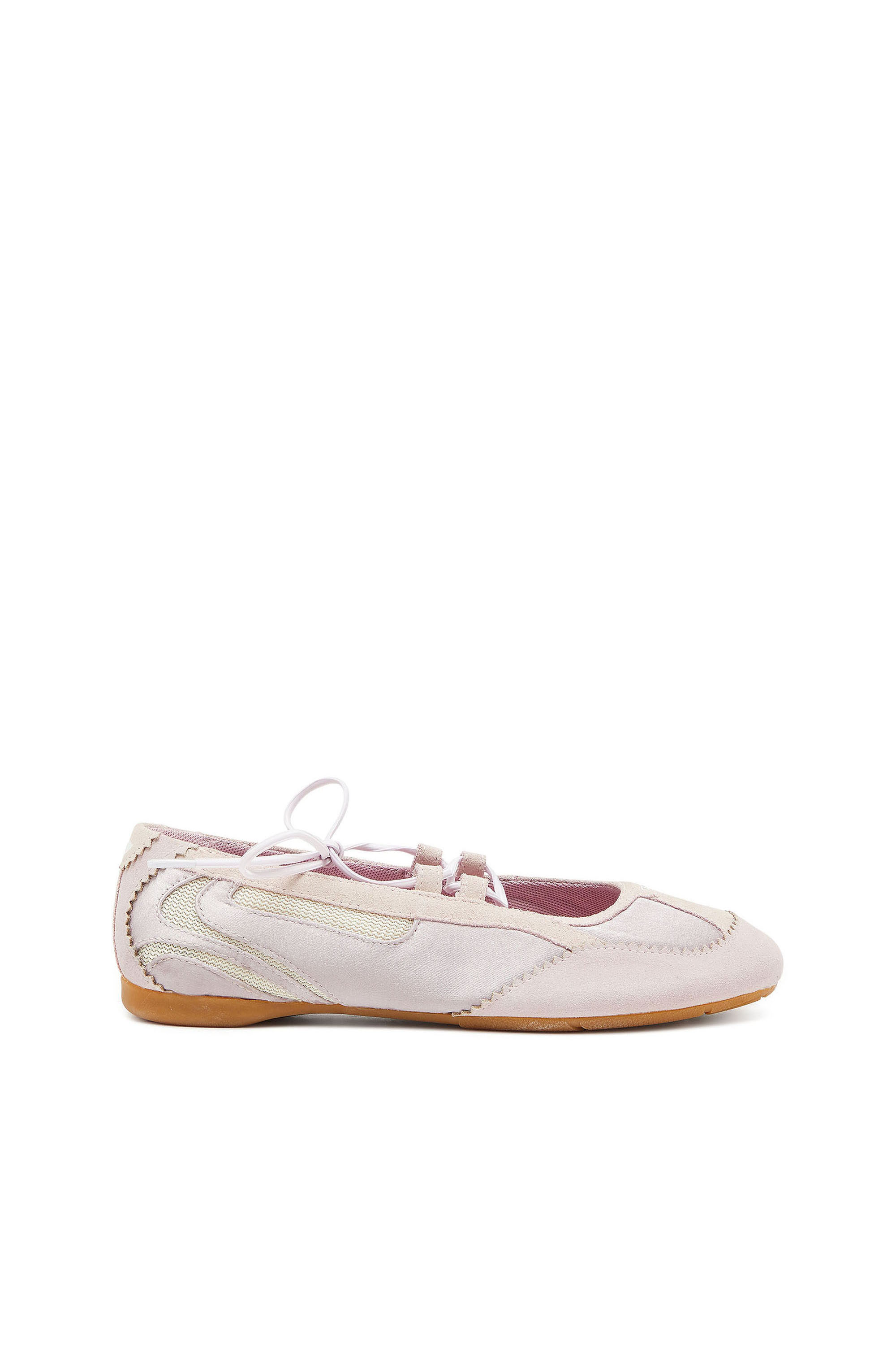 Diesel - D-MILE BALLERINA LACE UP II W, Female's バレエスニーカー in ピンク / ホワイト - 1