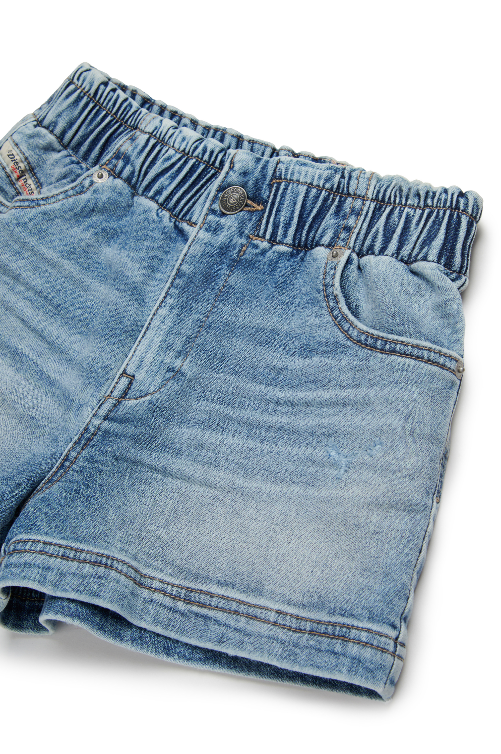 Diesel - PAMLIX JJJ, Female's Shorts in used-look JoggJeans in ライトブルー - 3