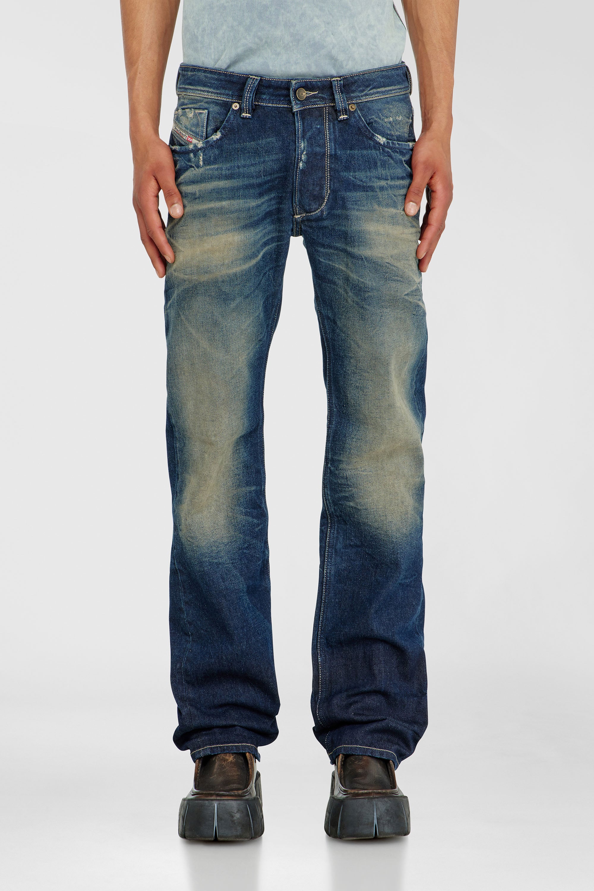 Diesel - Male's Regular Jeans 1985 Larkee 007EH, ダークブルー - 1