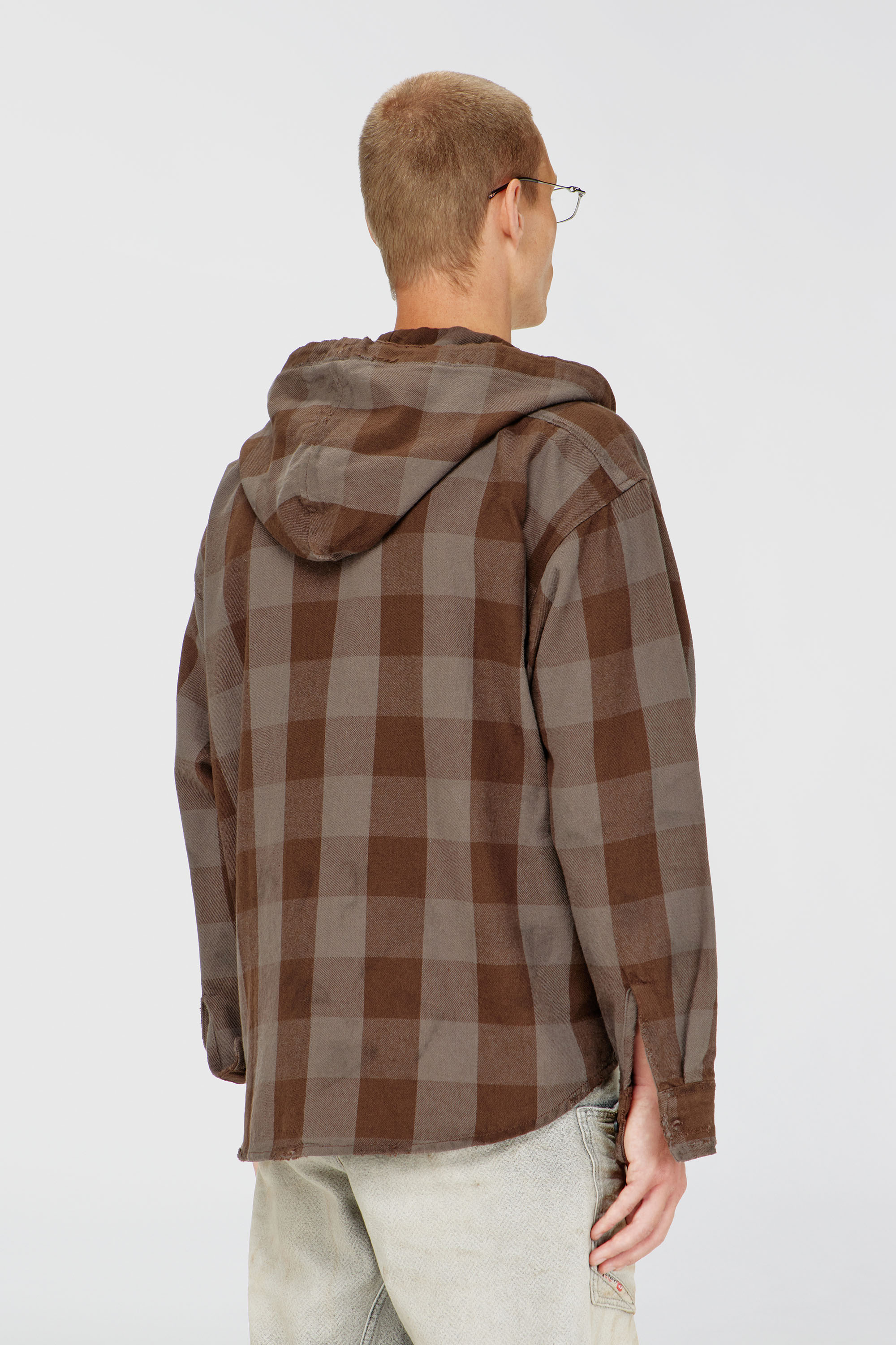 Diesel - S-DRUM-HOODY, Male's シャツ in ブラウン - 4