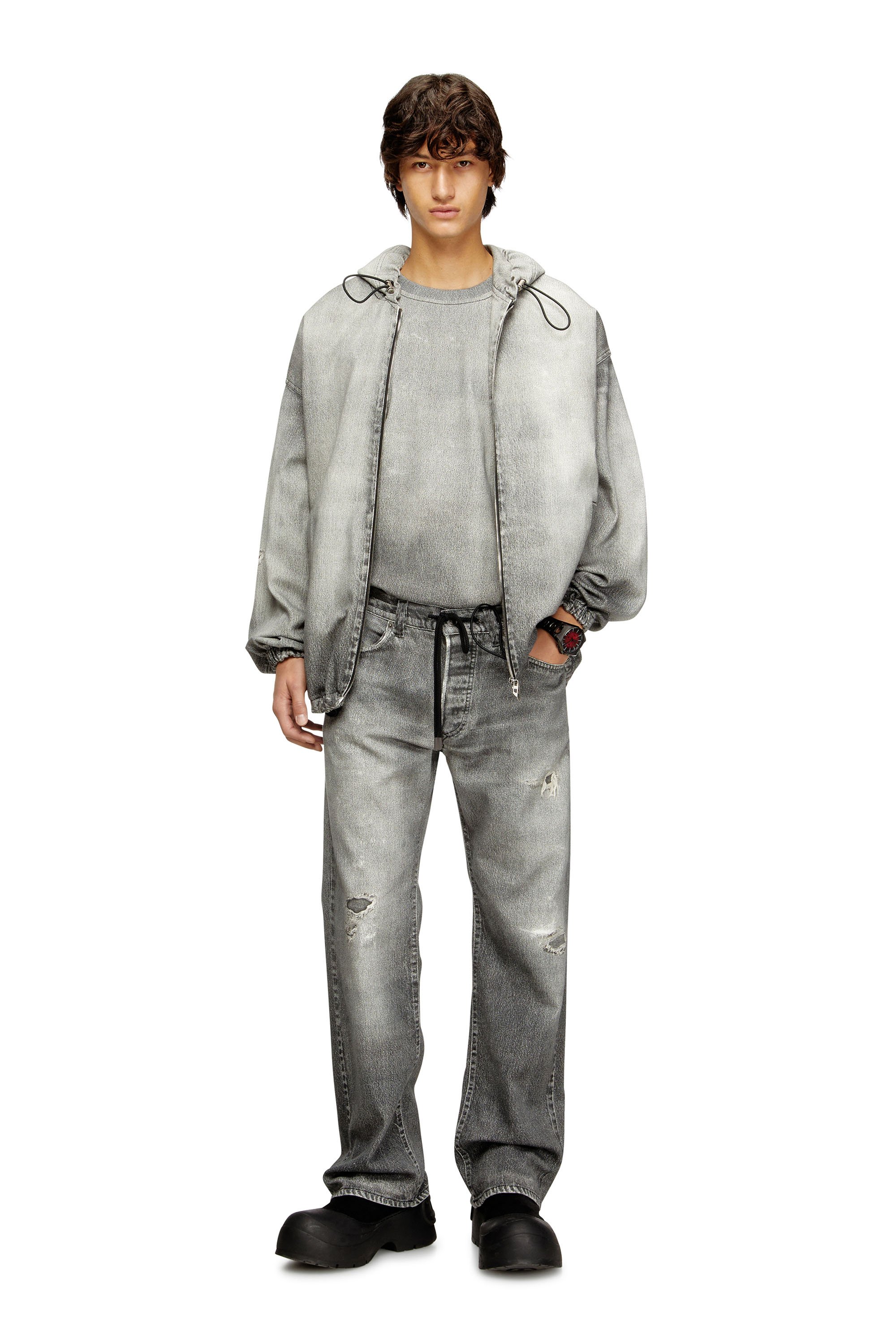 Diesel - Male's Relaxed 2080 D-Reel Joggjeans&reg; 068US, グレー - 1