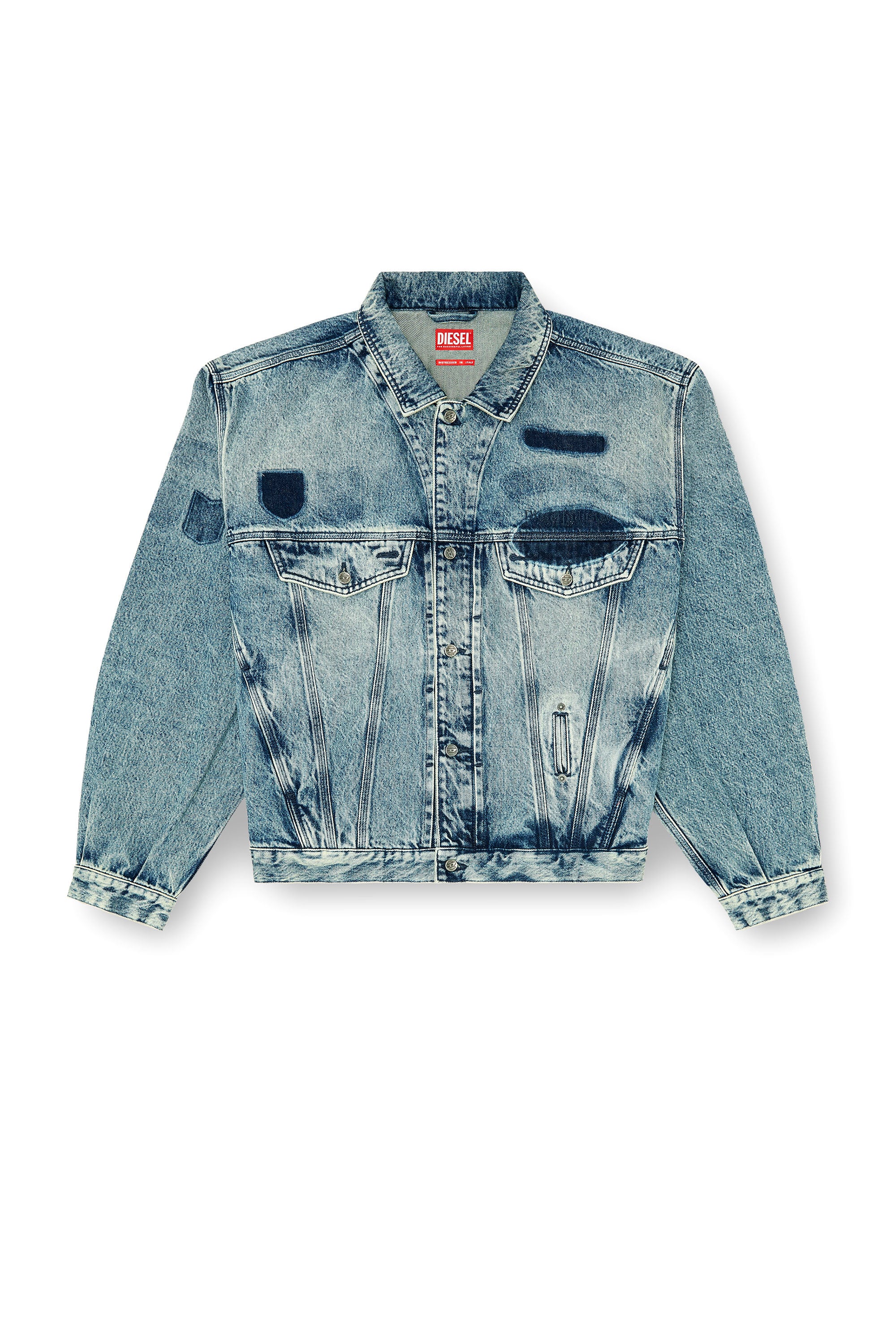 Diesel - D-DENVER-S2, Unisex's デニムジャケット in ミディアムブルー - 3