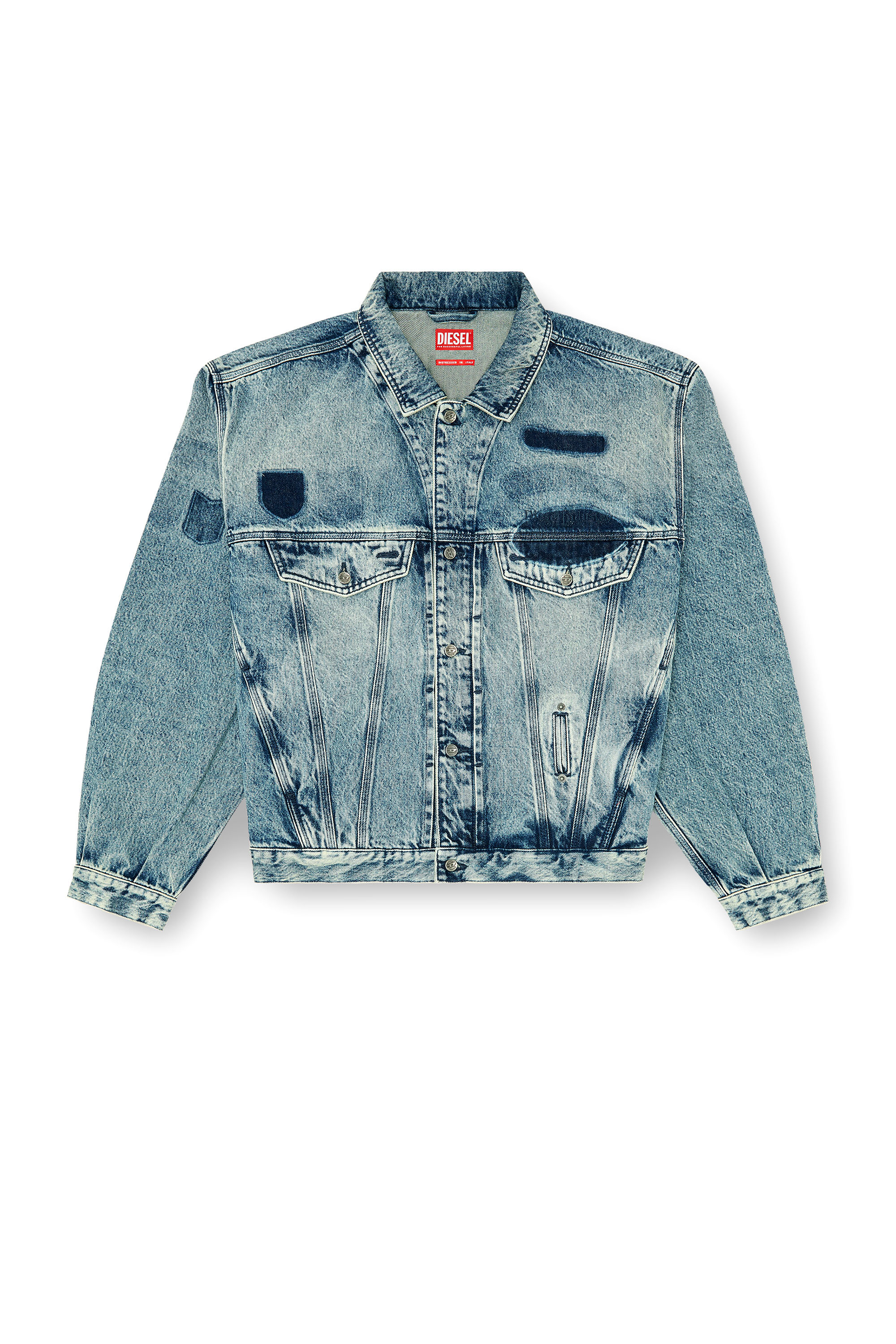 Diesel - D-DENVER-S2, Unisex's デニムジャケット in ミディアムブルー - 2