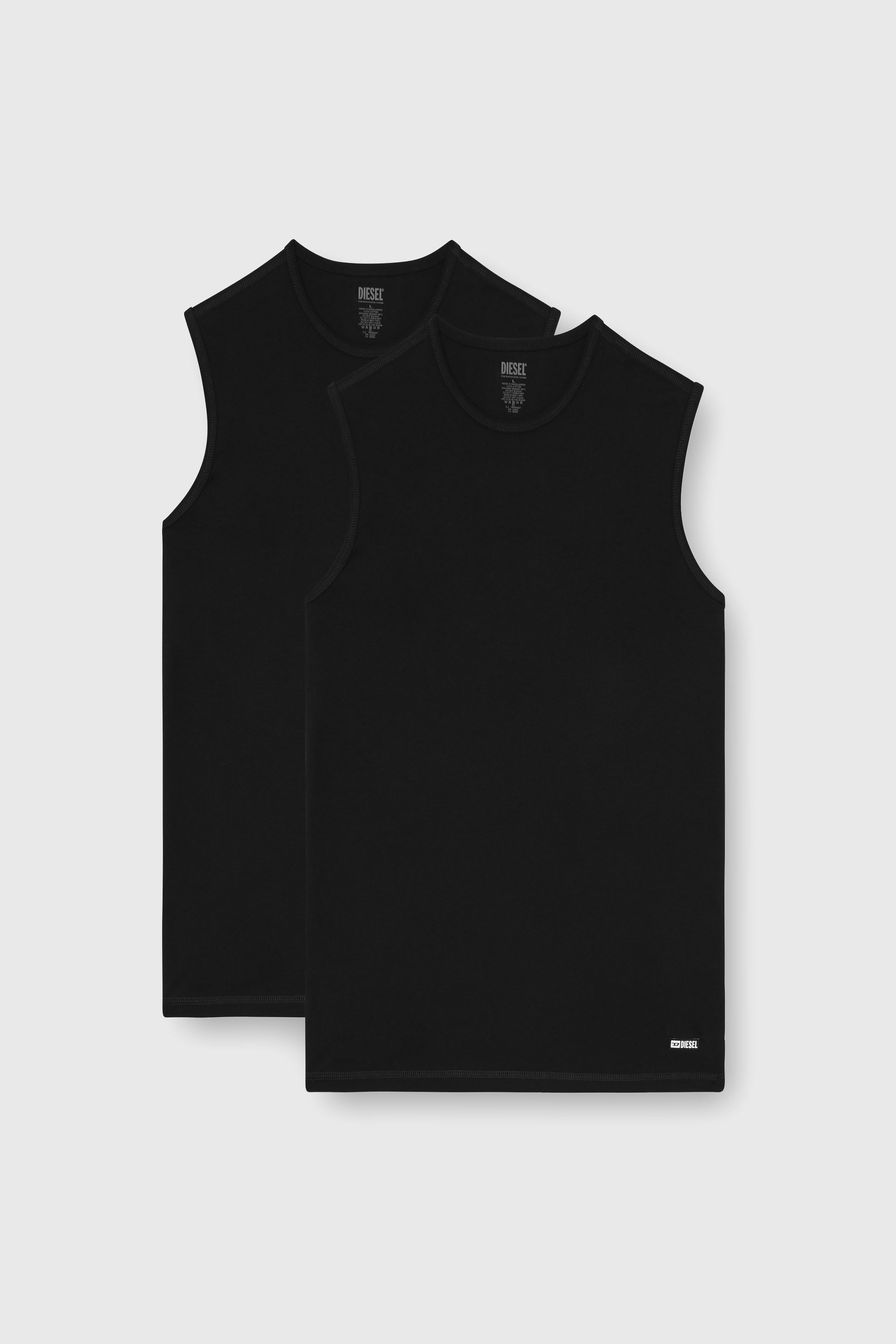 Diesel - TIM-UTLT-2PACK, Male's Set of two cotton tops in ブラック - 1