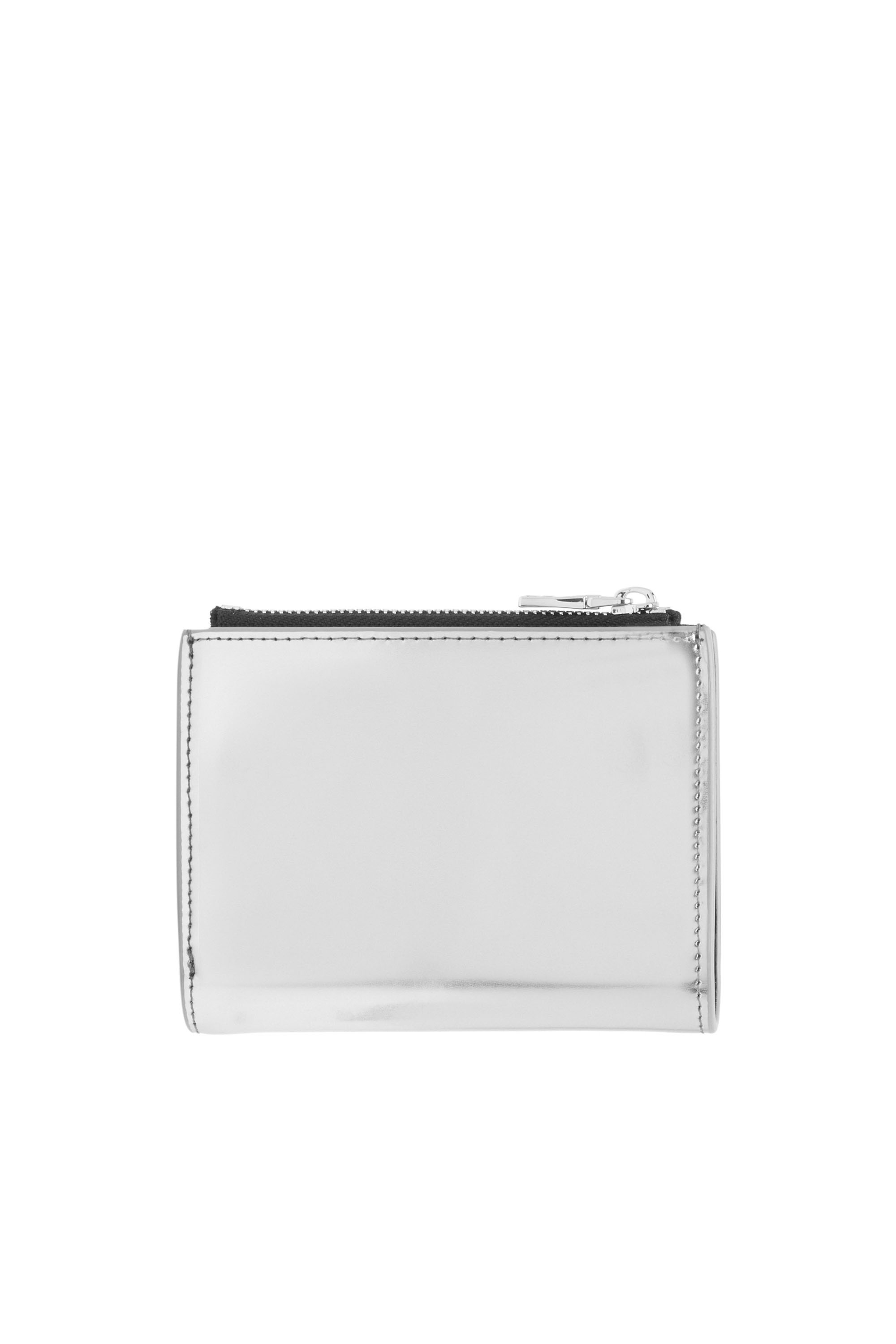 Diesel - BI-FOLD ZIP, Female's カウレザー二つ折りウォレット in シルバー - 2
